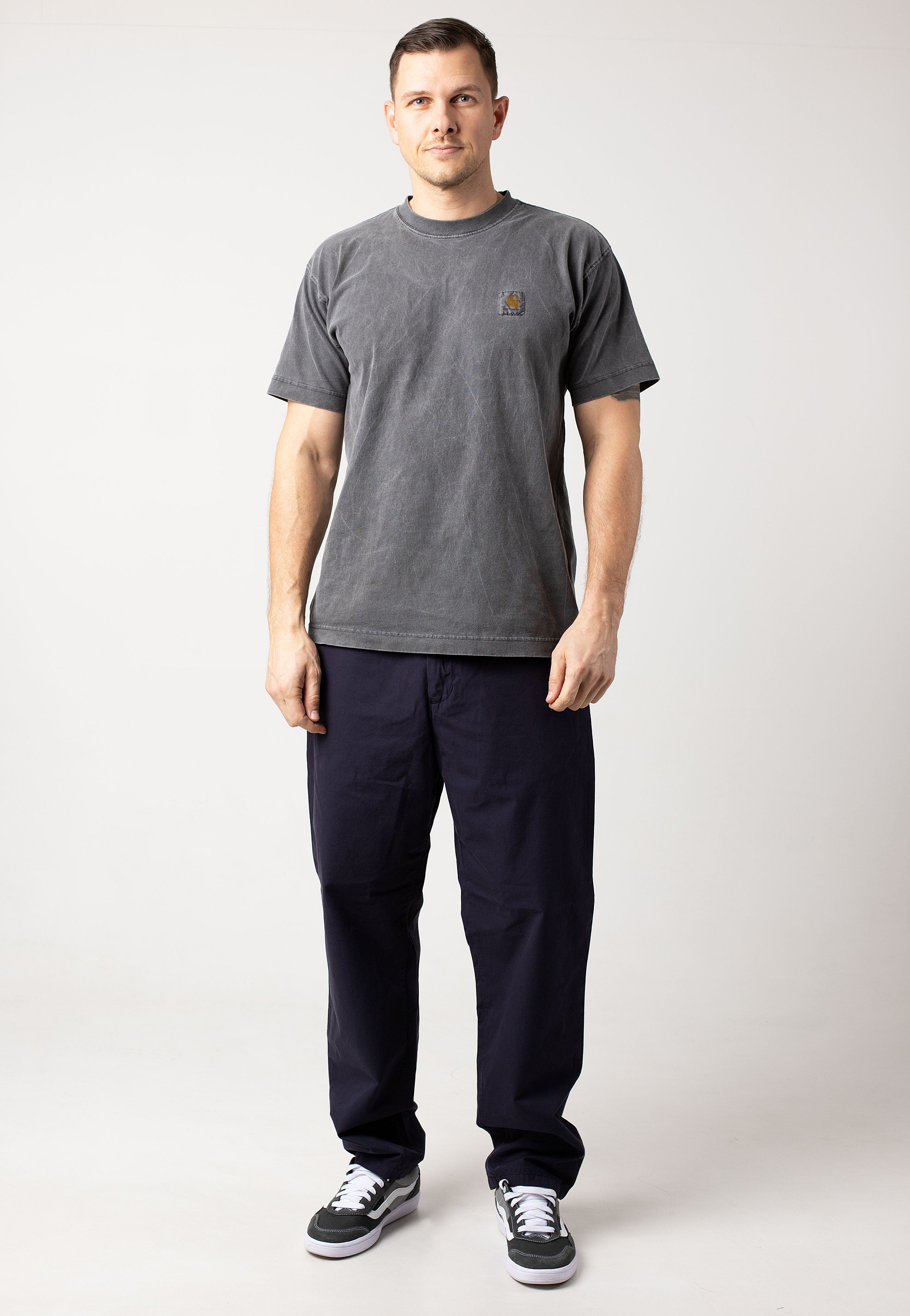 Carhartt WIP - Calder Garment Dyed Dark Navy - Pants | Men-Image