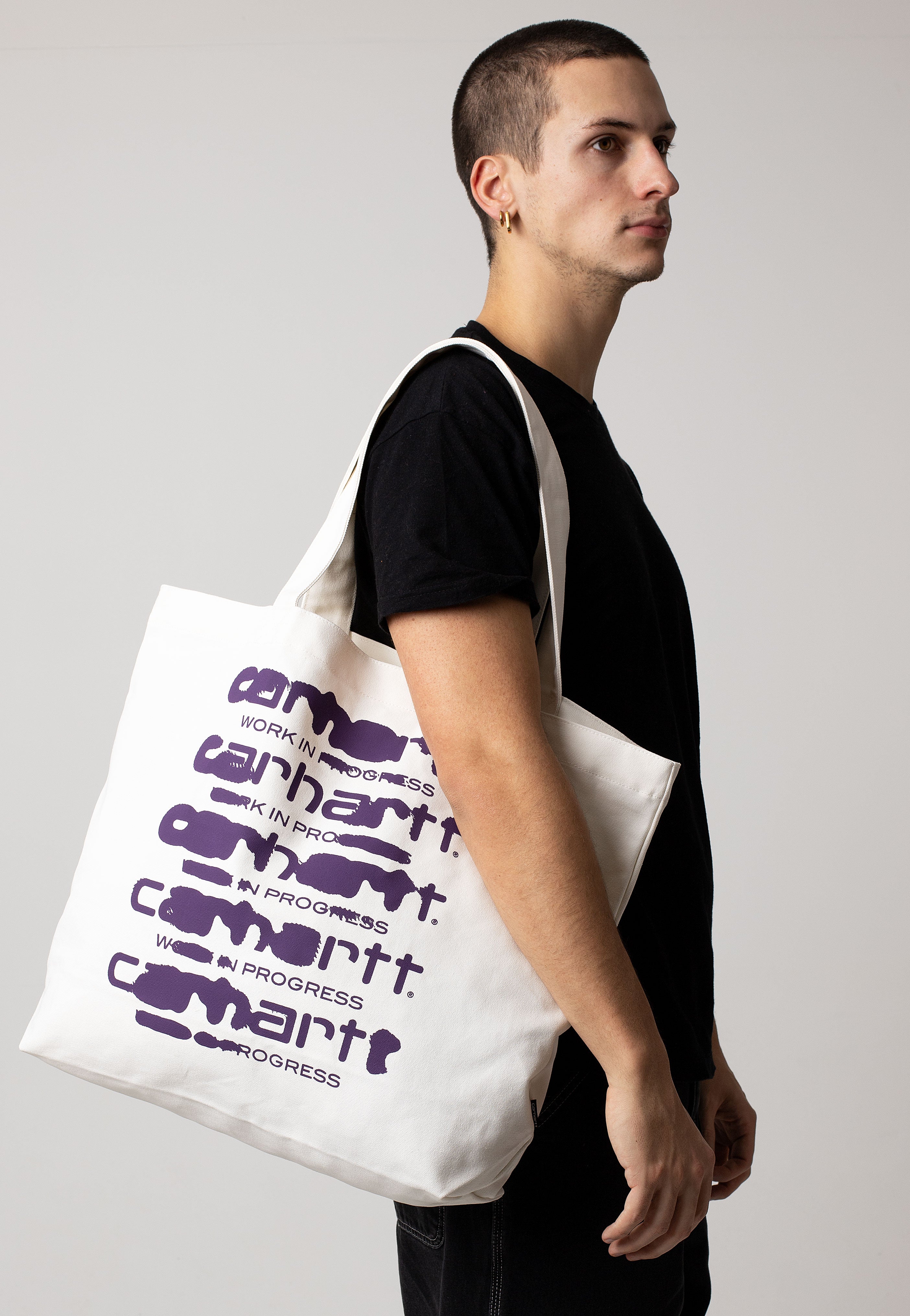 Carhartt WIP - Canvas Graphic Large Ink Bleed Print/Wax/Tyrian - Tote Bag | Neutral-Image