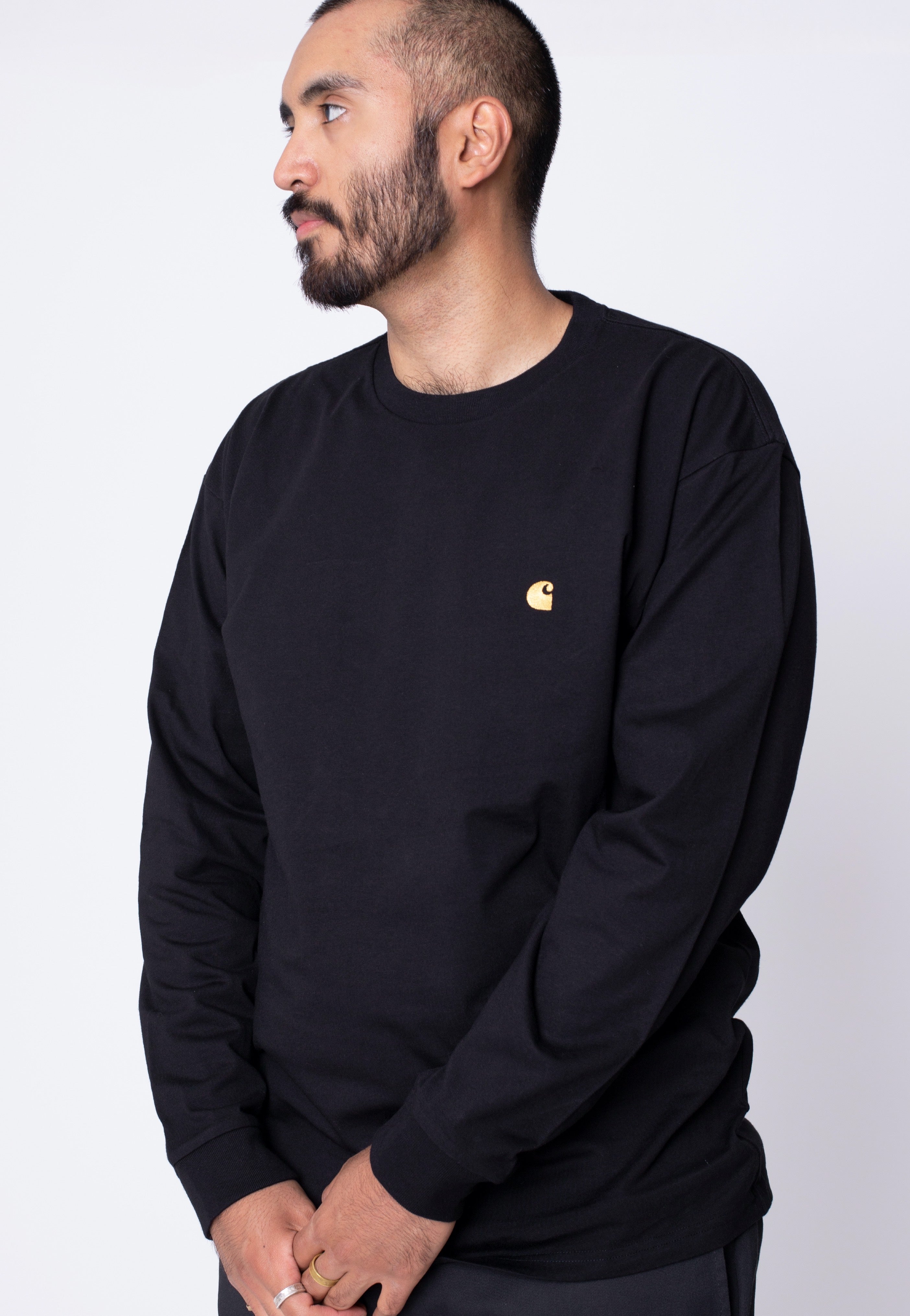 Carhartt WIP - Chase Black/Gold - Longsleeve | Men-Image