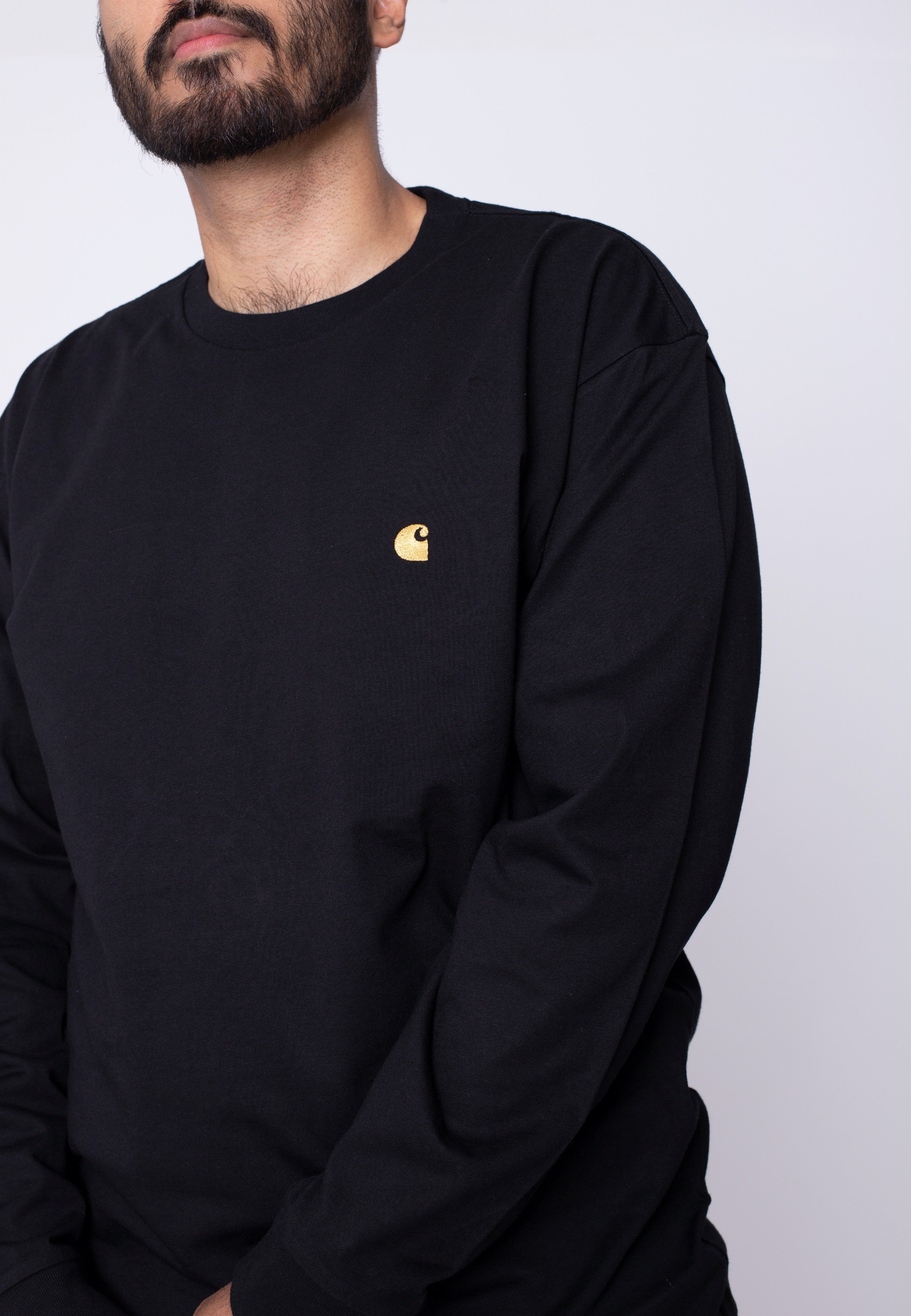 Carhartt WIP - Chase Black/Gold - Longsleeve | Men-Image