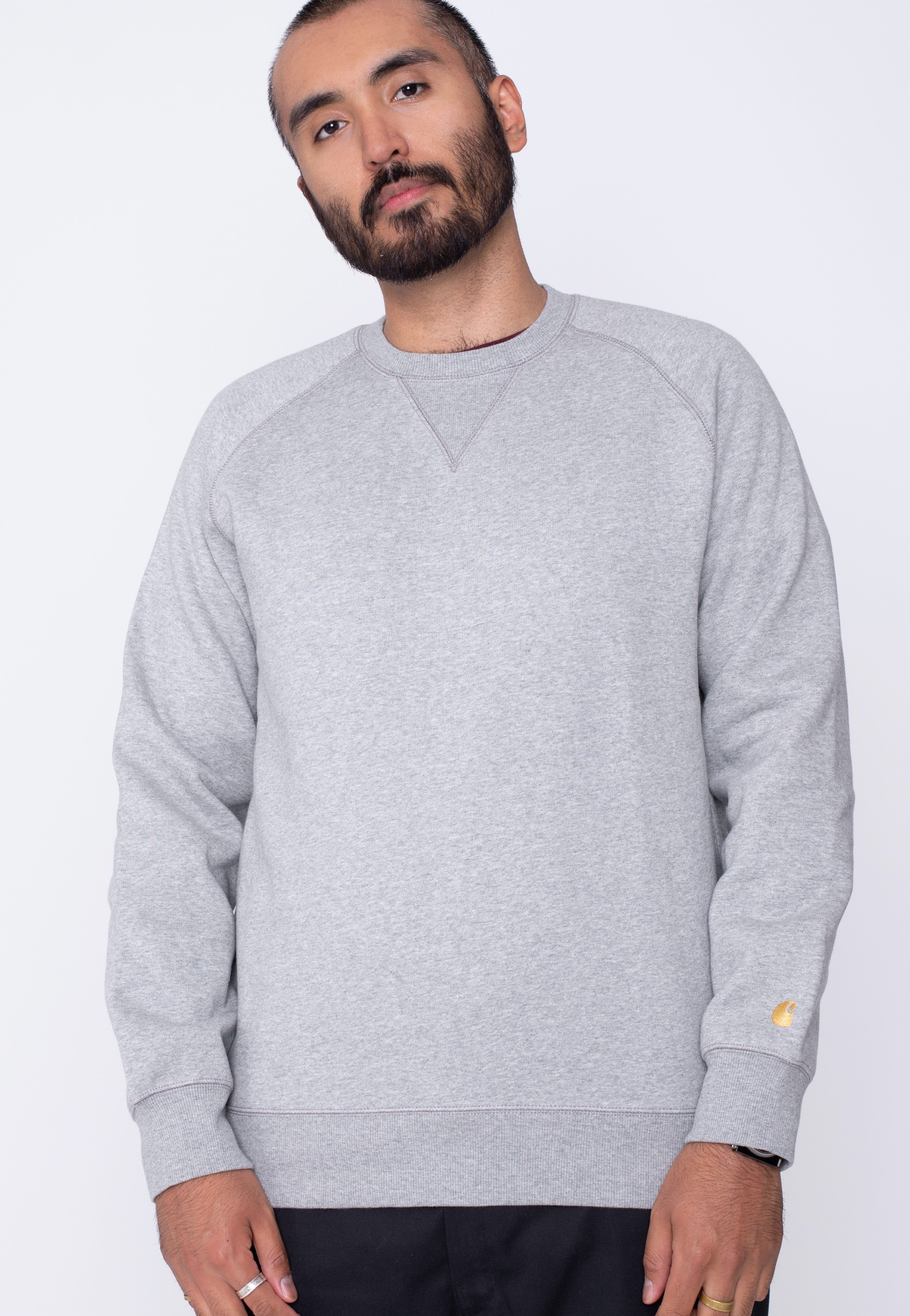 Carhartt WIP - Chase Grey Heather/Gold - Sweater | Men-Image