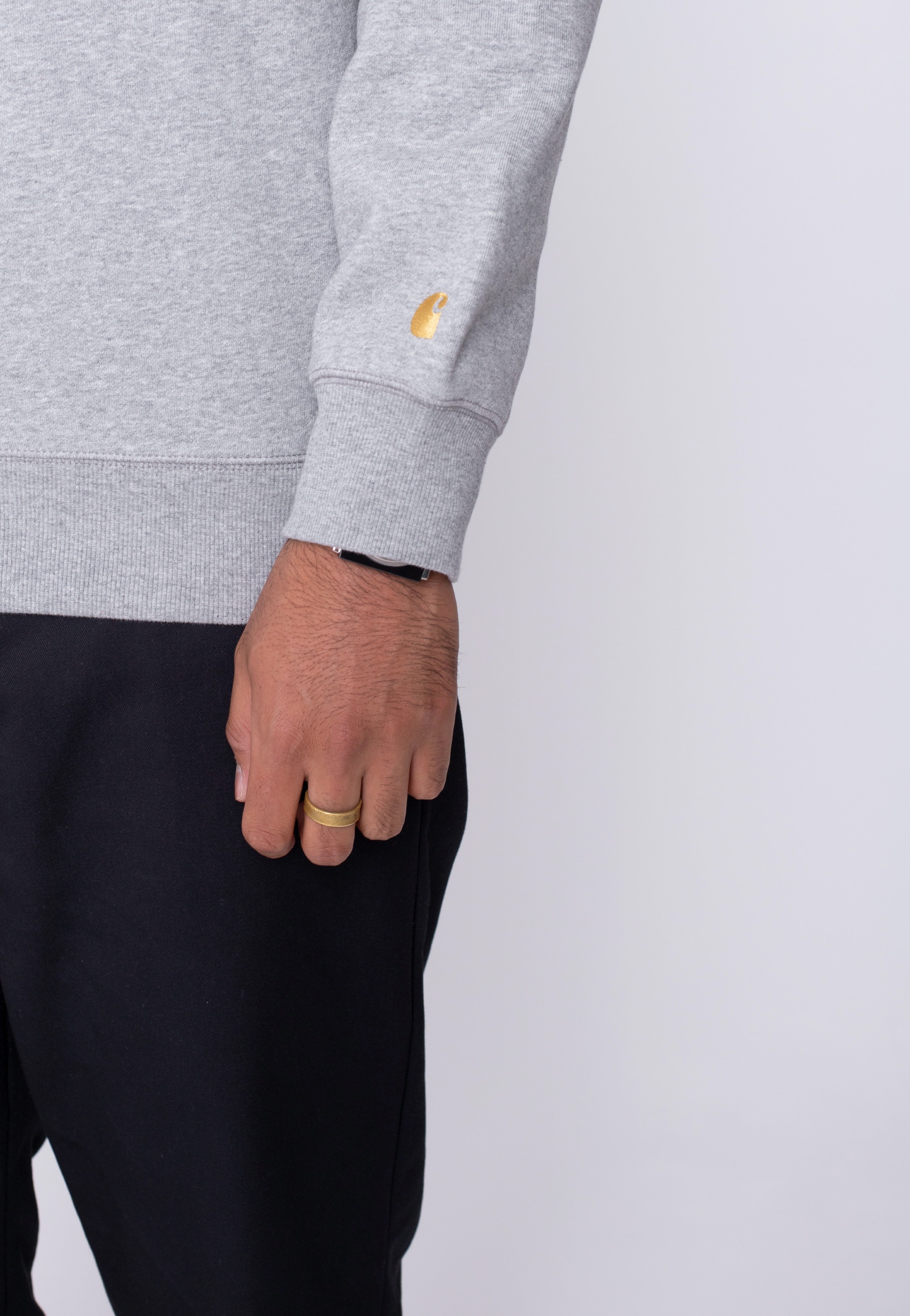 Carhartt WIP - Chase Grey Heather/Gold - Sweater | Men-Image