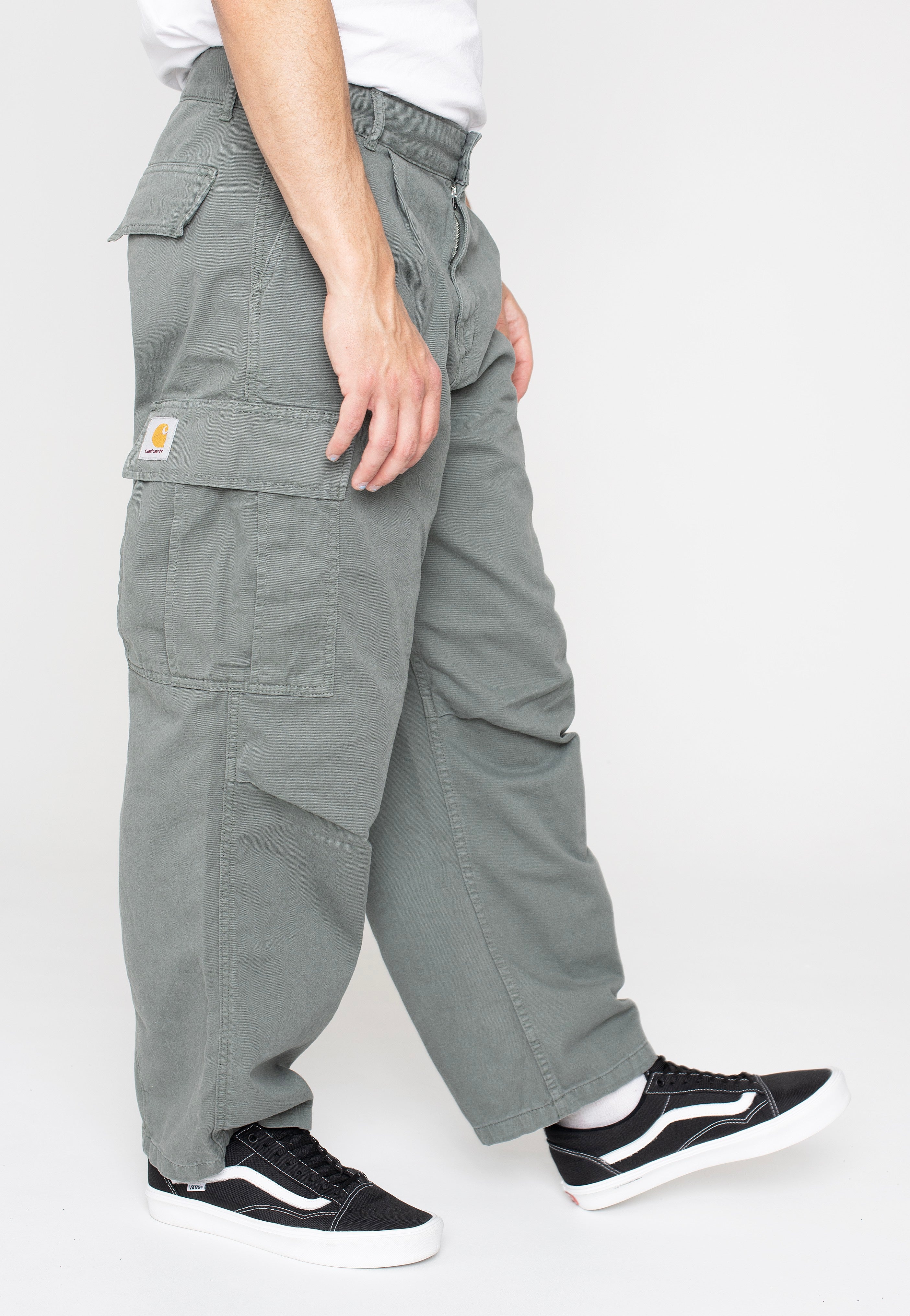 Carhartt WIP - Cole Cargo Garment Dyed Smoke Green - Pants | Men-Image