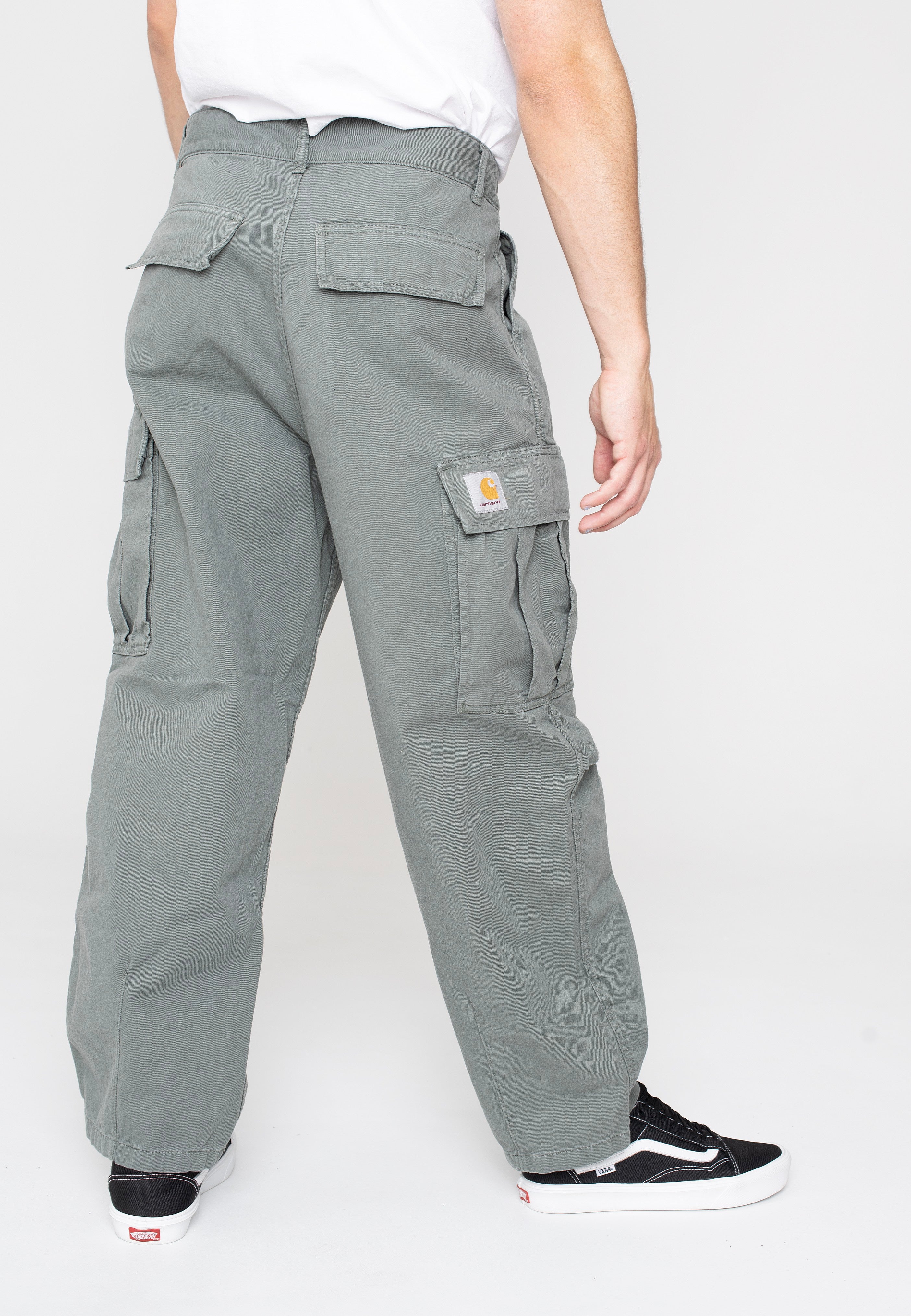 Carhartt WIP - Cole Cargo Garment Dyed Smoke Green - Pants | Men-Image