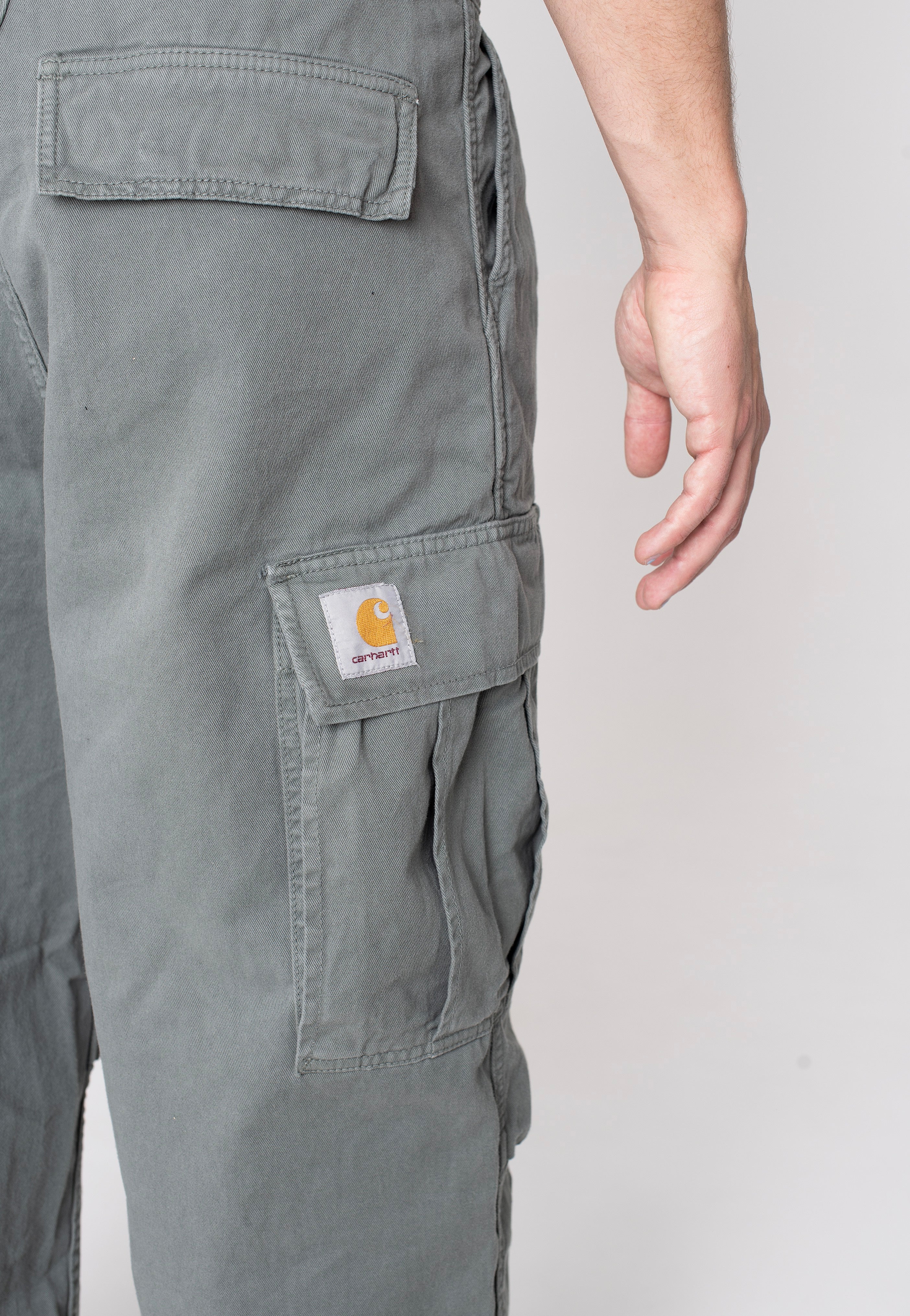 Carhartt WIP - Cole Cargo Garment Dyed Smoke Green - Pants | Men-Image