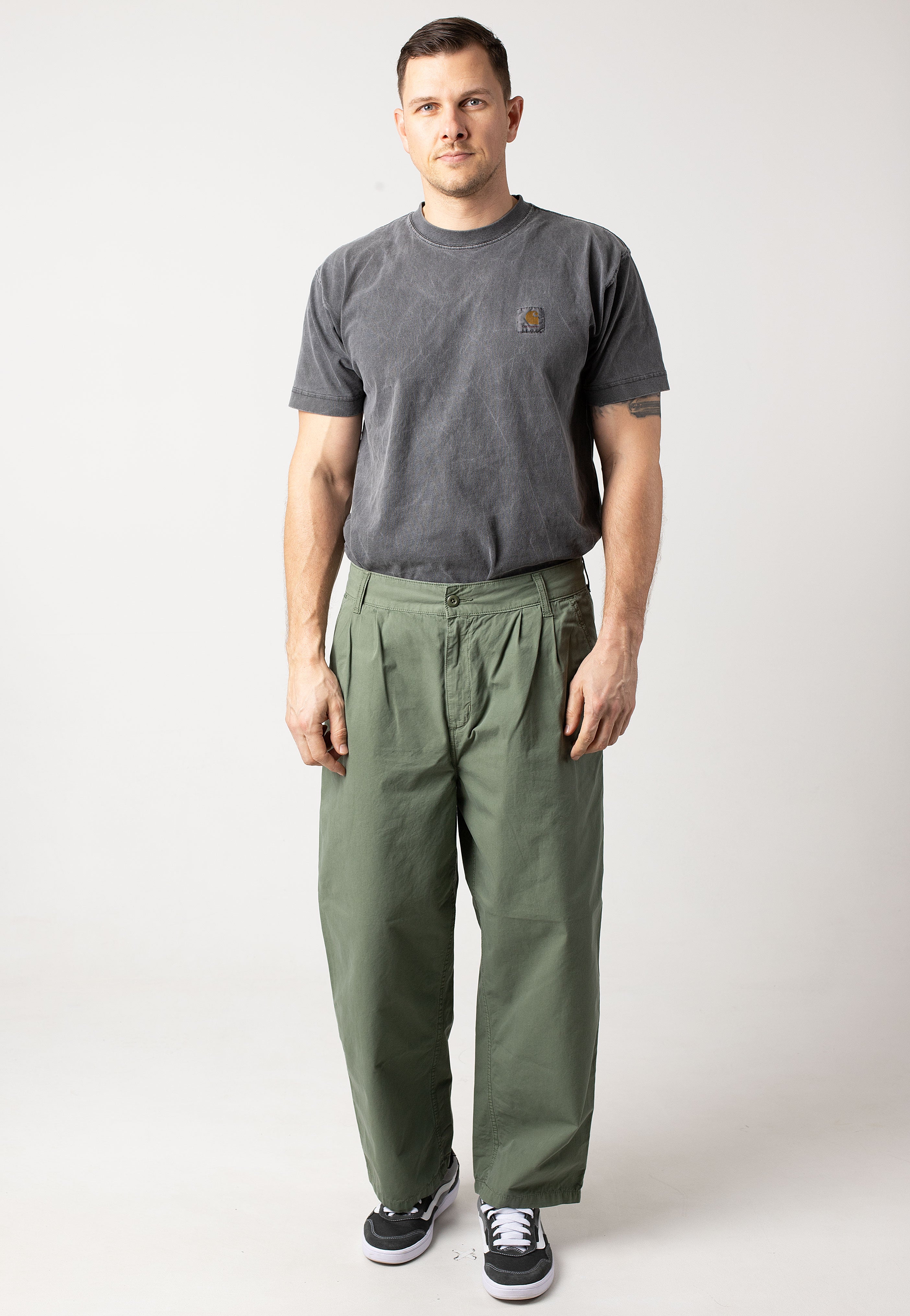 Carhartt WIP - Colston Garment Dyed Dollar Green - Pants | Men-Image