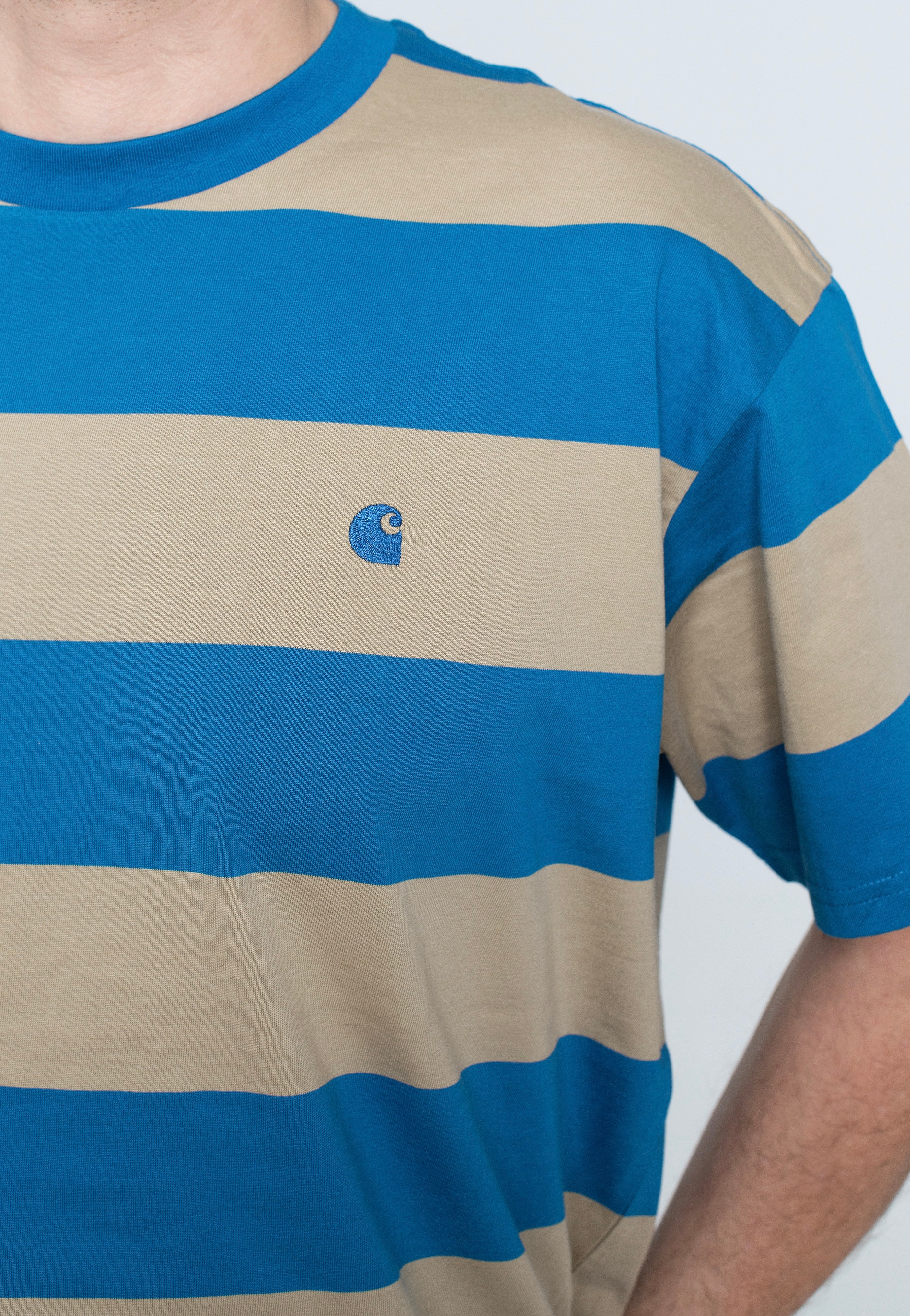 Carhartt WIP - Dampier Dampier Stripe/Amalfi/Ammonite - T-Shirt | Men-Image