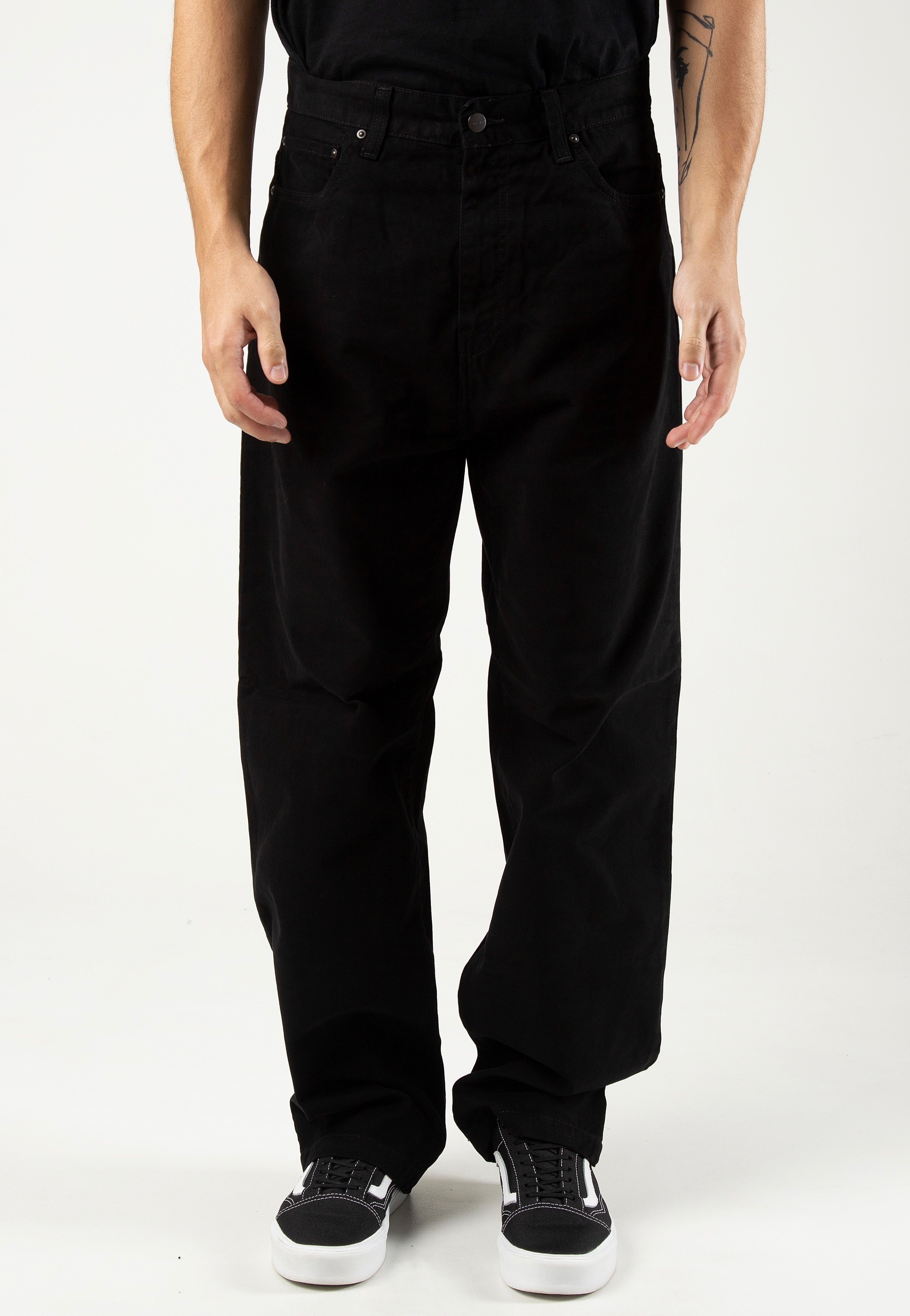 Carhartt WIP - Derby Rinsed Black - Pants | Men-Image