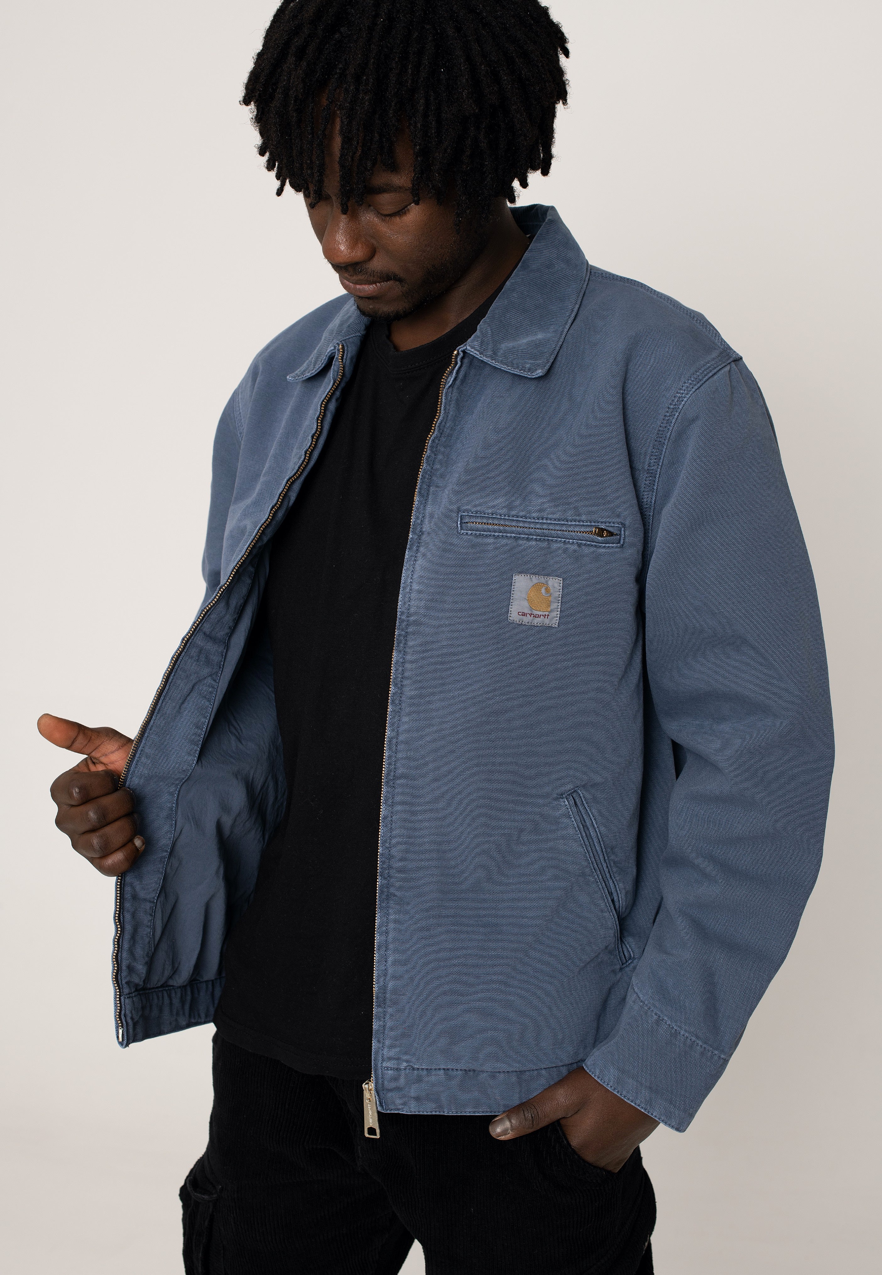 Carhartt WIP - Detroit Faded Storm Blue/Storm Blue - Jacket | Men-Image