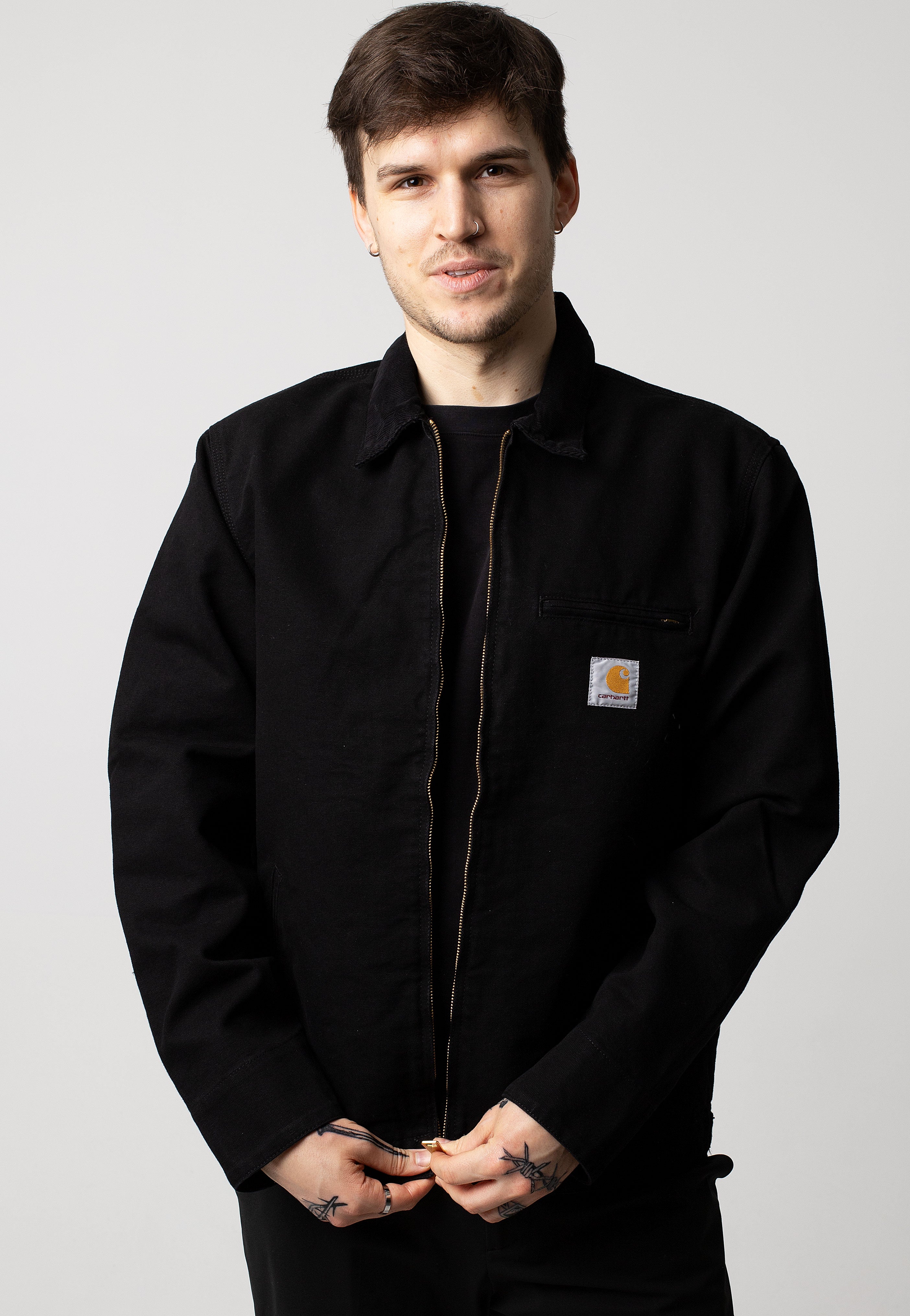 Carhartt WIP - Detroit Rinsed Black/Black - Jacket | Men-Image