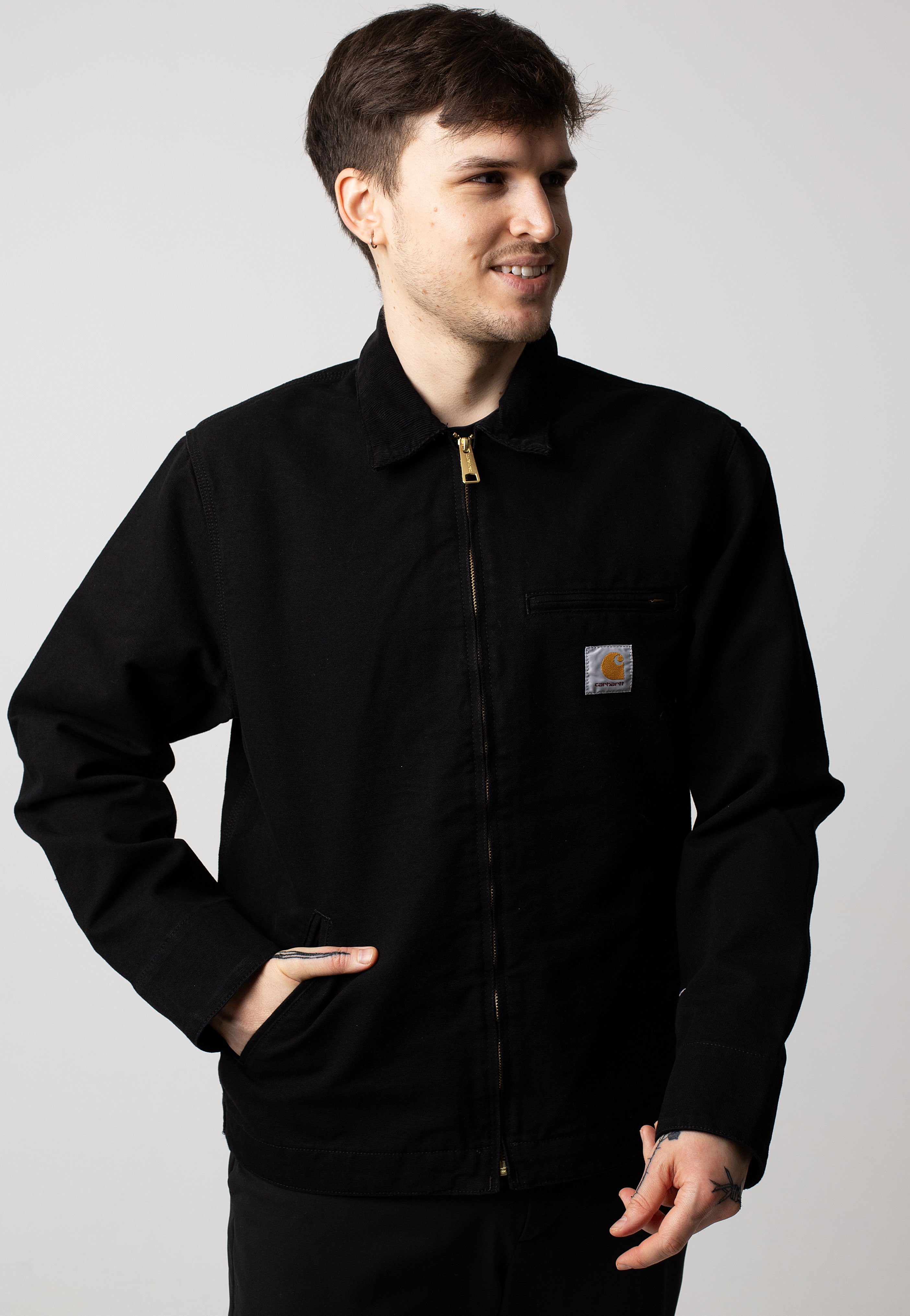 Carhartt WIP - Detroit Rinsed Black/Black - Jacket | Men-Image