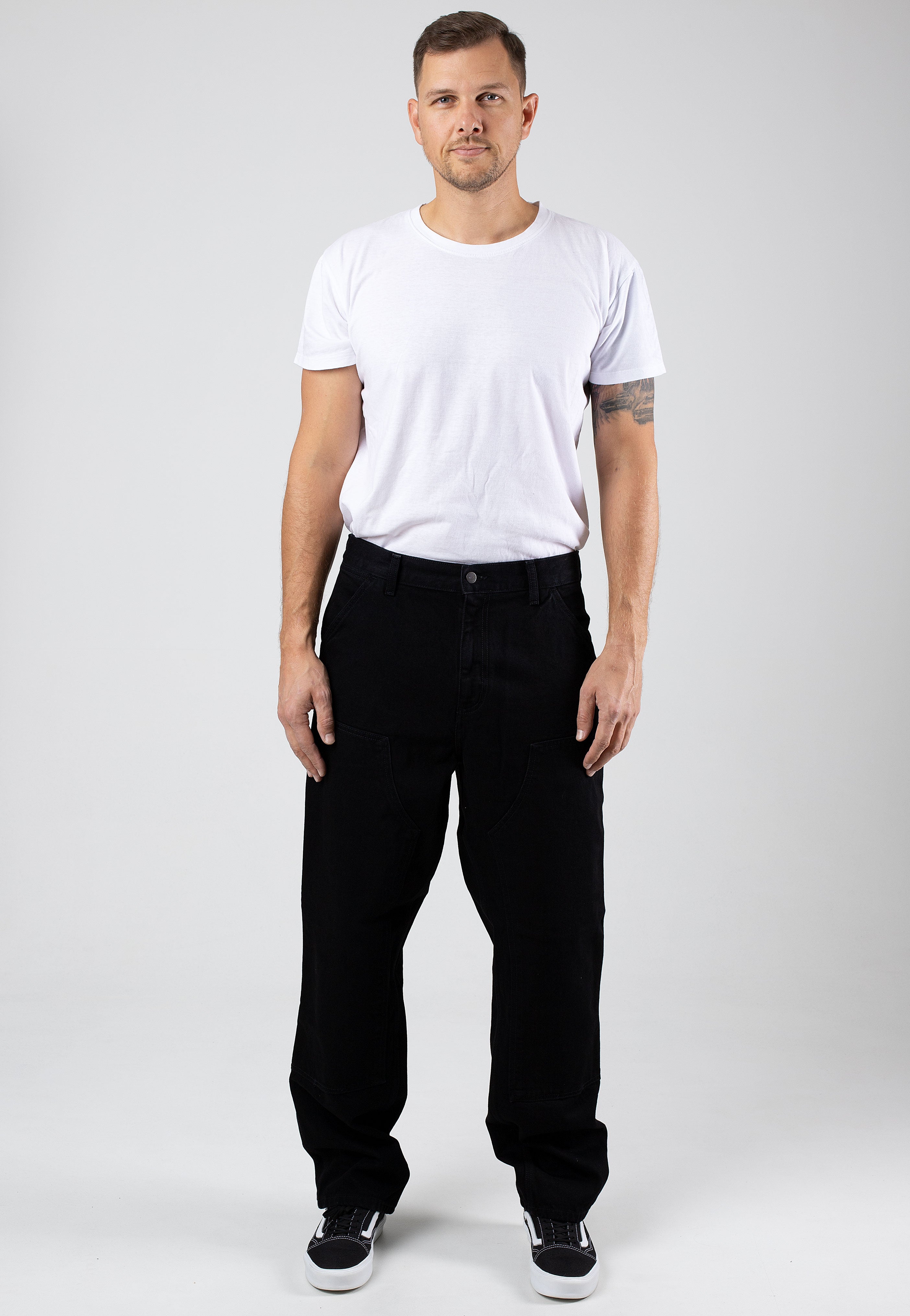 Carhartt WIP - Double Knee Rinsed Black - Jeans | Men-Image