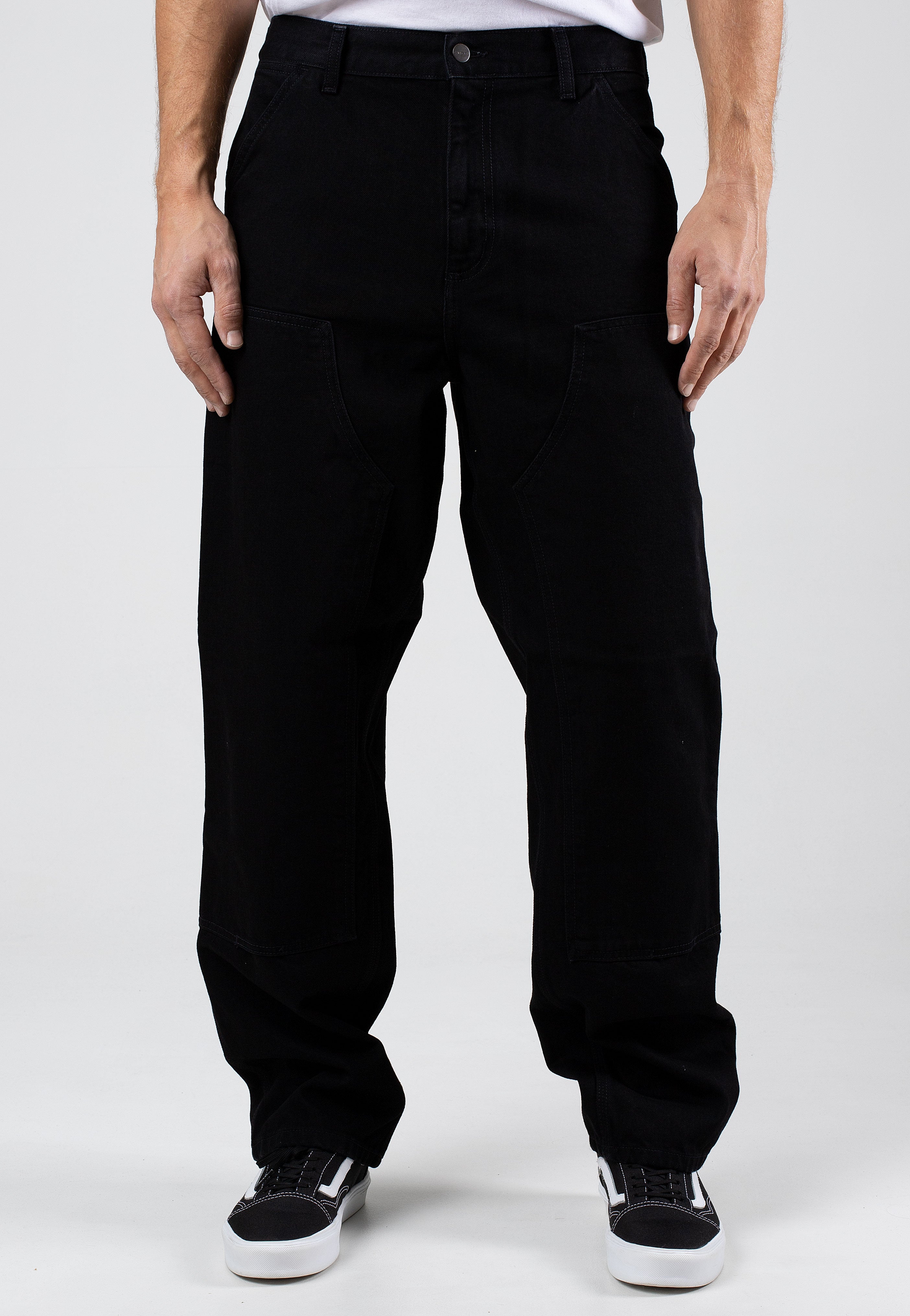 Carhartt WIP - Double Knee Rinsed Black - Jeans | Men-Image