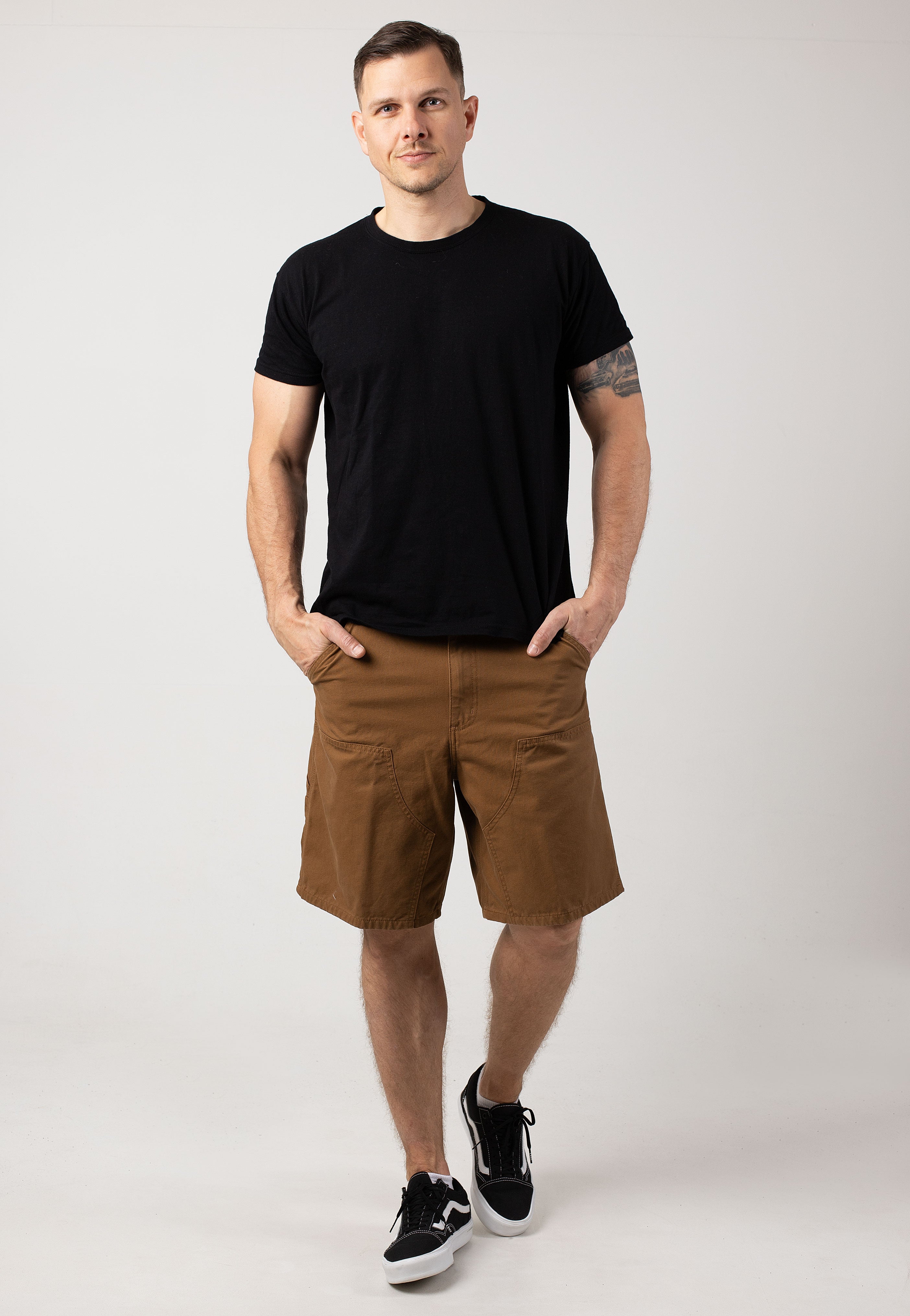 Carhartt WIP - Double Knee Rinsed Hamilton Brown - Shorts | Men-Image