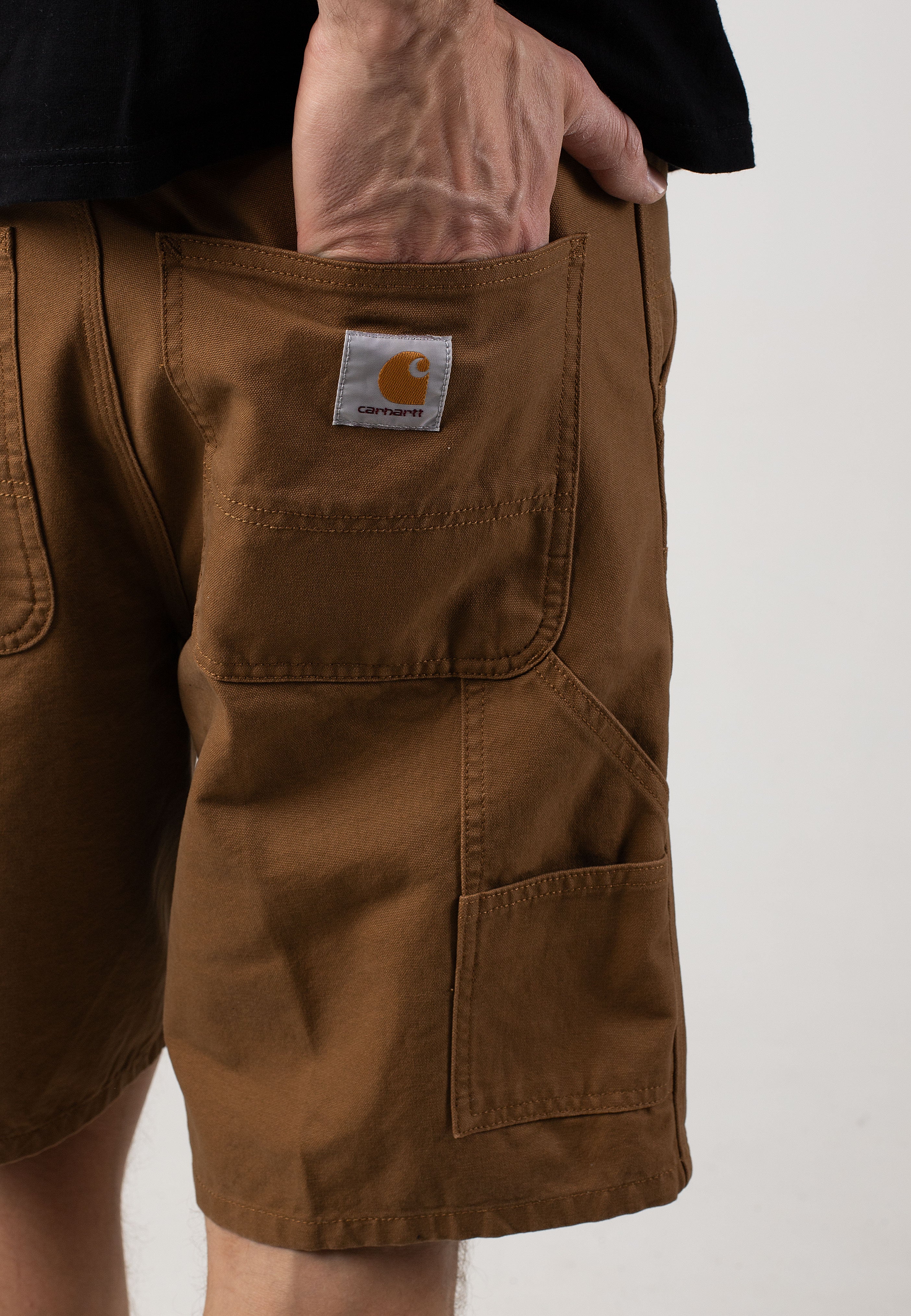 Carhartt WIP - Double Knee Rinsed Hamilton Brown - Shorts | Men-Image