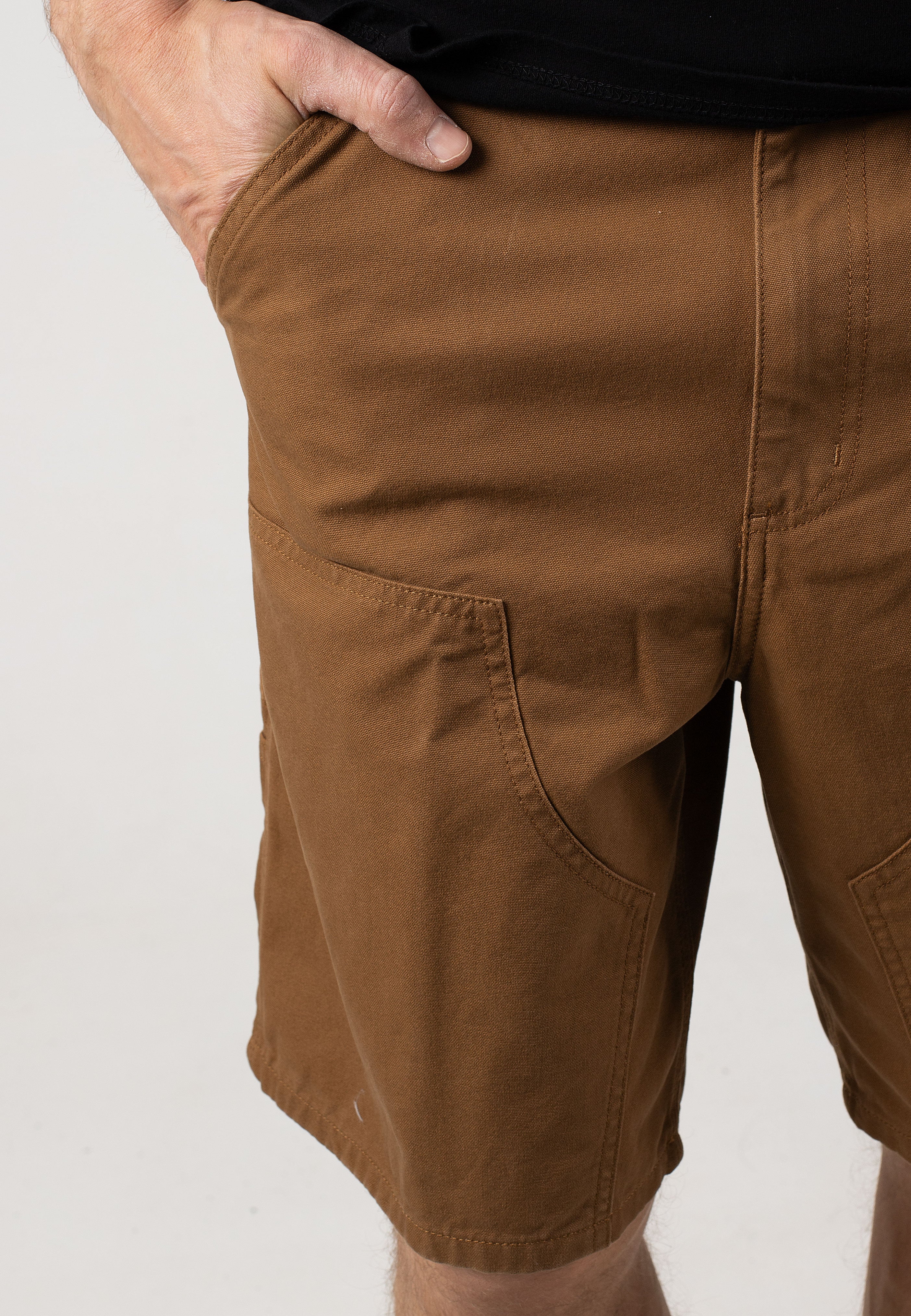 Carhartt WIP - Double Knee Rinsed Hamilton Brown - Shorts | Men-Image