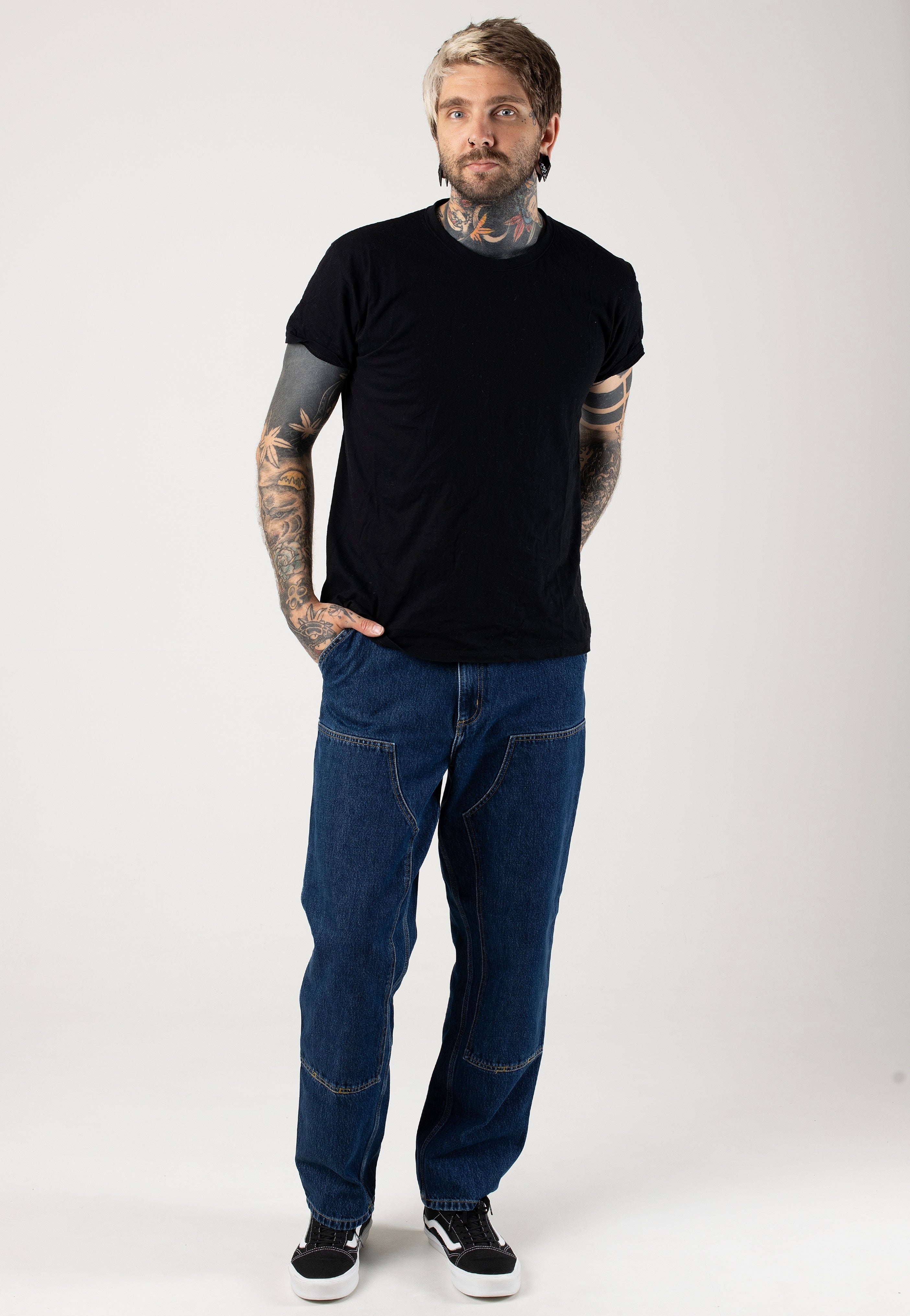 Carhartt WIP - Double Knee Stone Washed Blue - Jeans | Men-Image