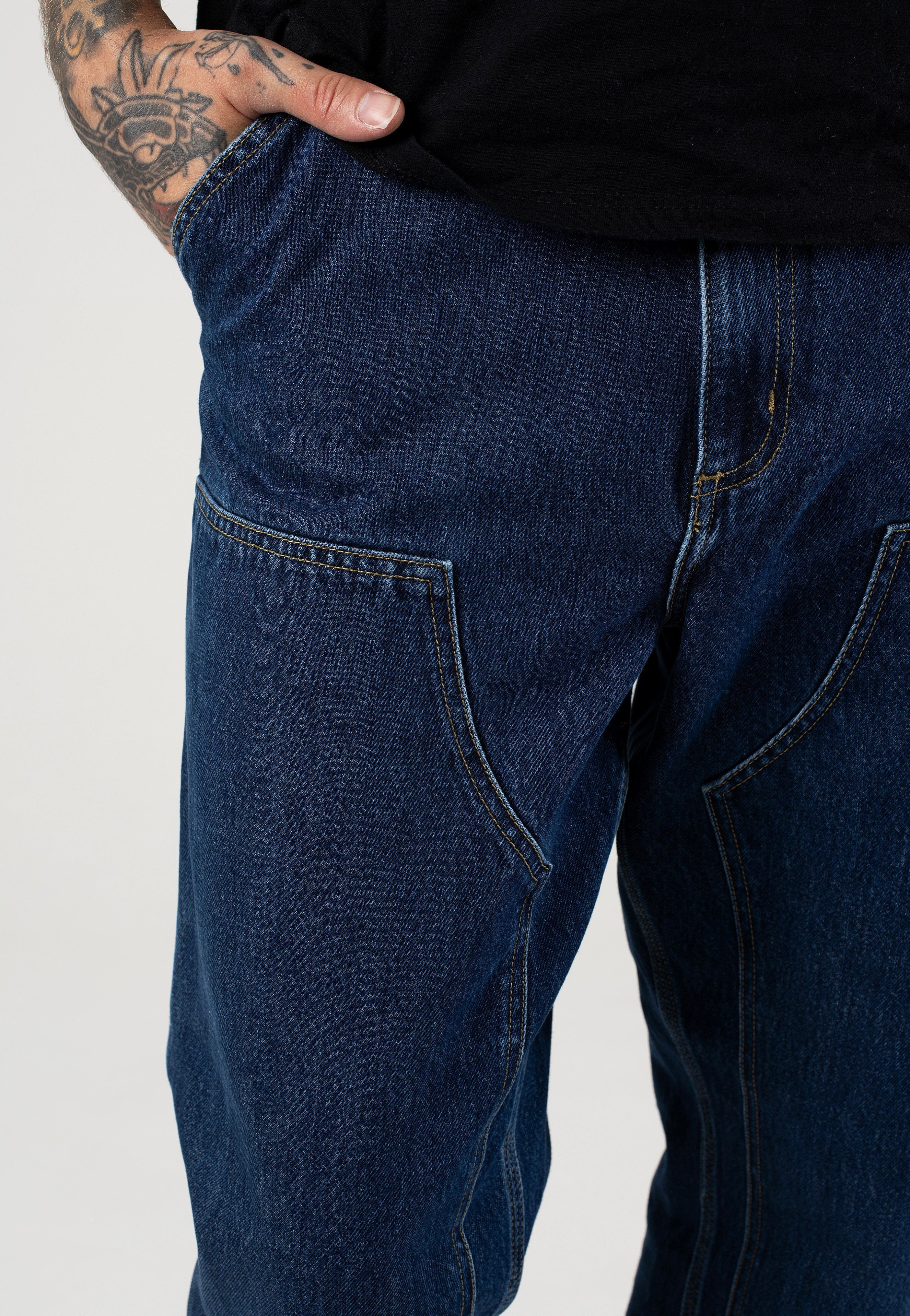 Carhartt WIP - Double Knee Stone Washed Blue - Jeans | Men-Image