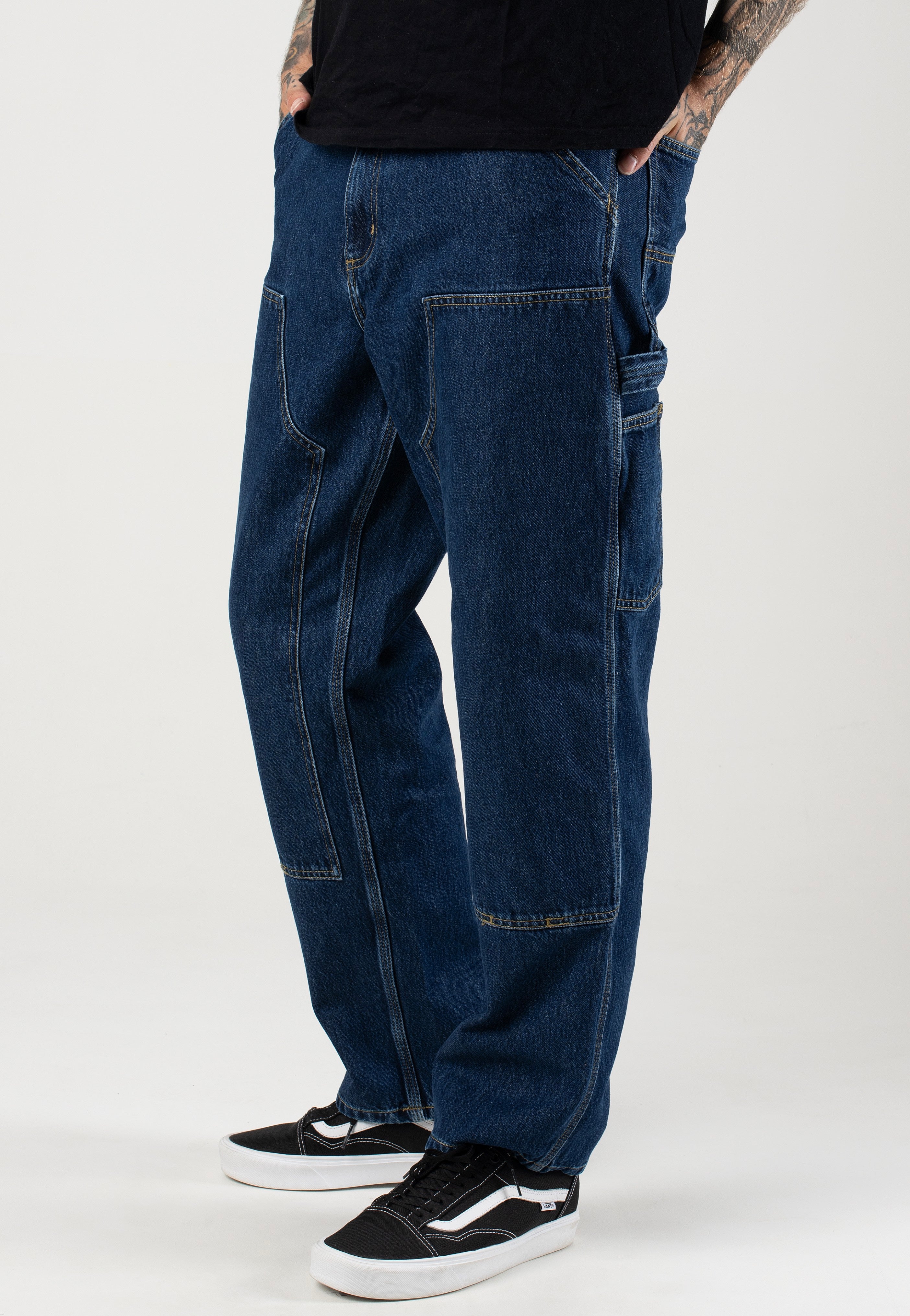 Carhartt WIP - Double Knee Stone Washed Blue - Jeans | Men-Image