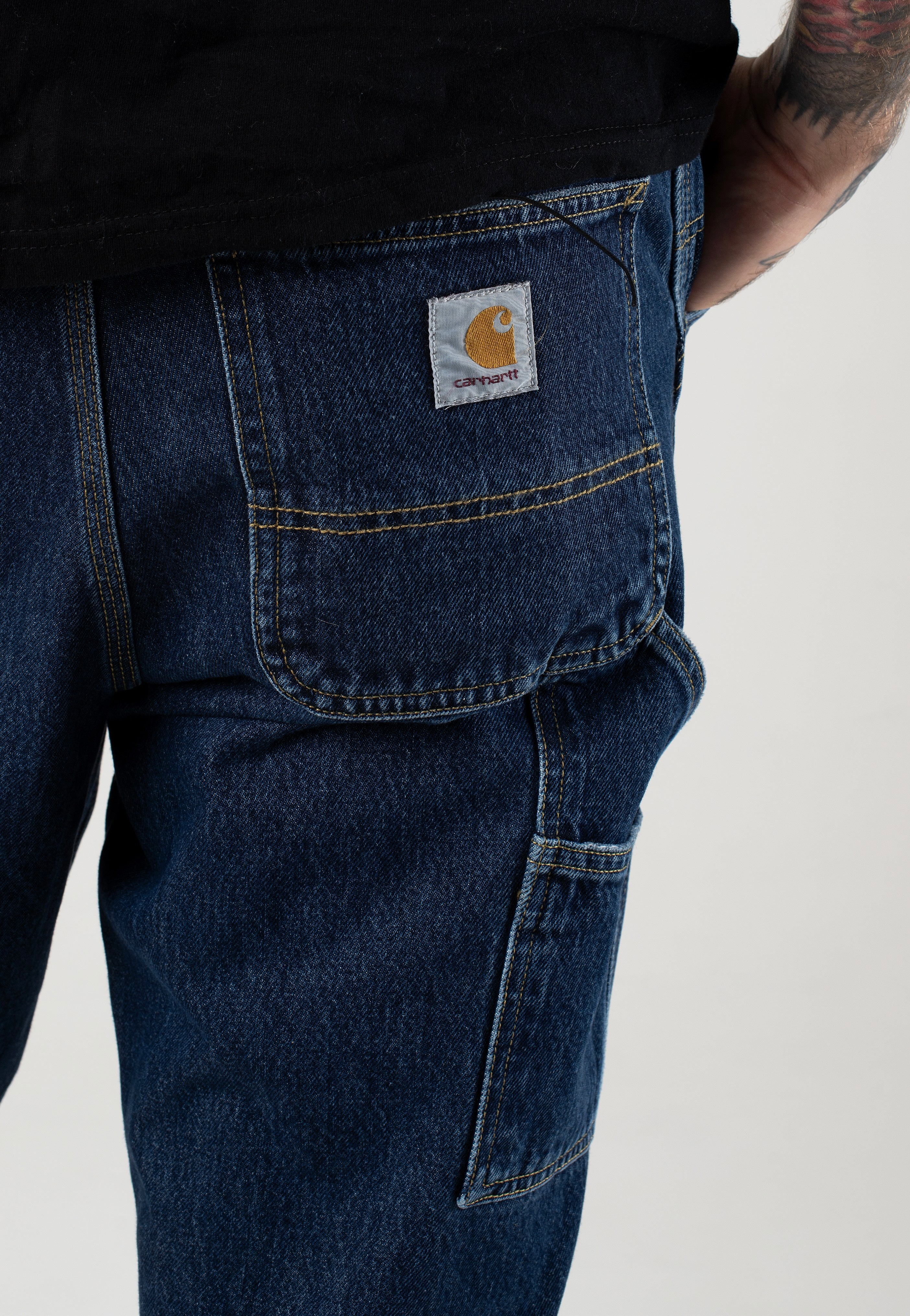 Carhartt WIP - Double Knee Stone Washed Blue - Jeans | Men-Image