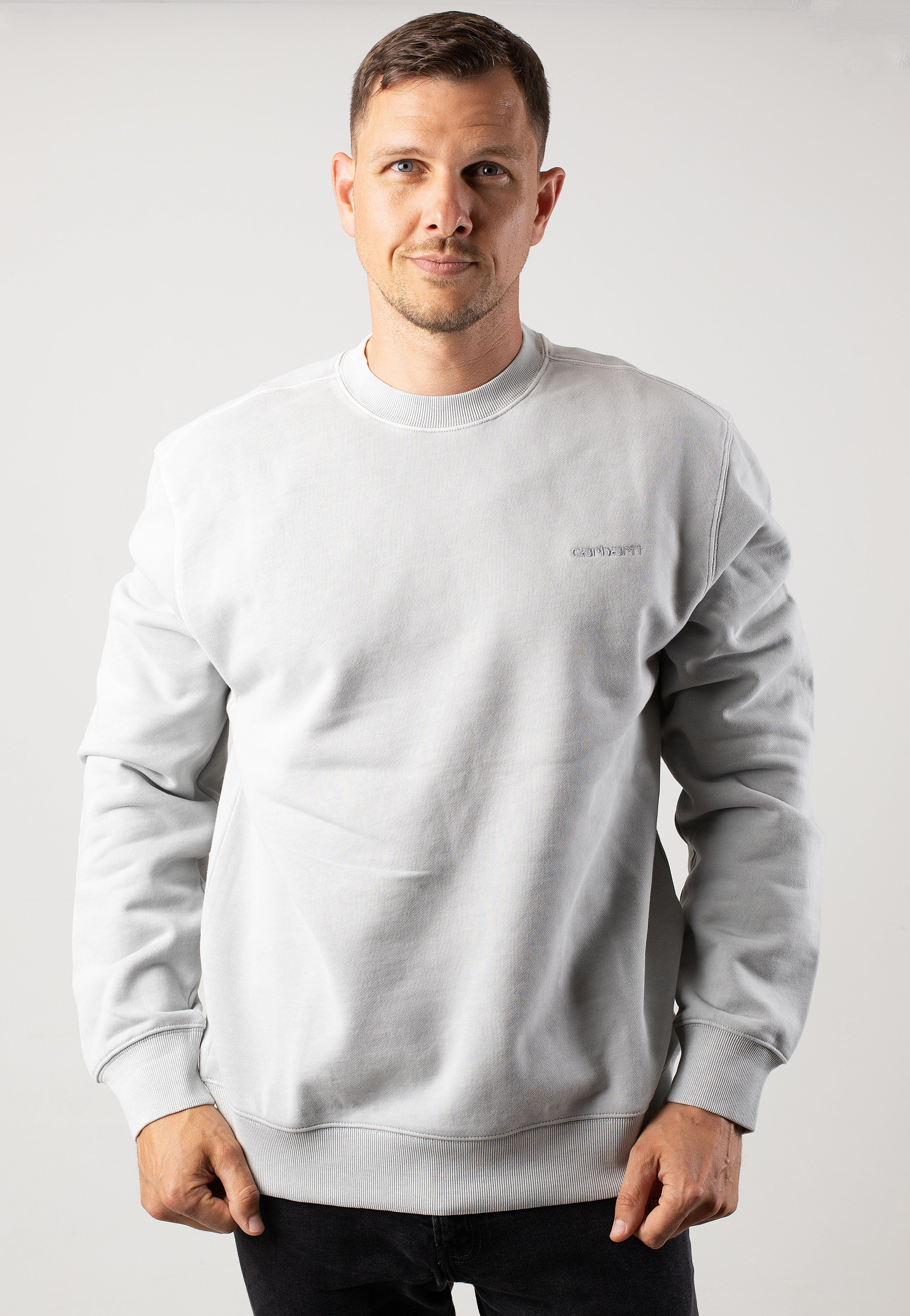 Carhartt WIP - Duster Script Garment Dyed Basalt - Sweater | Men-Image