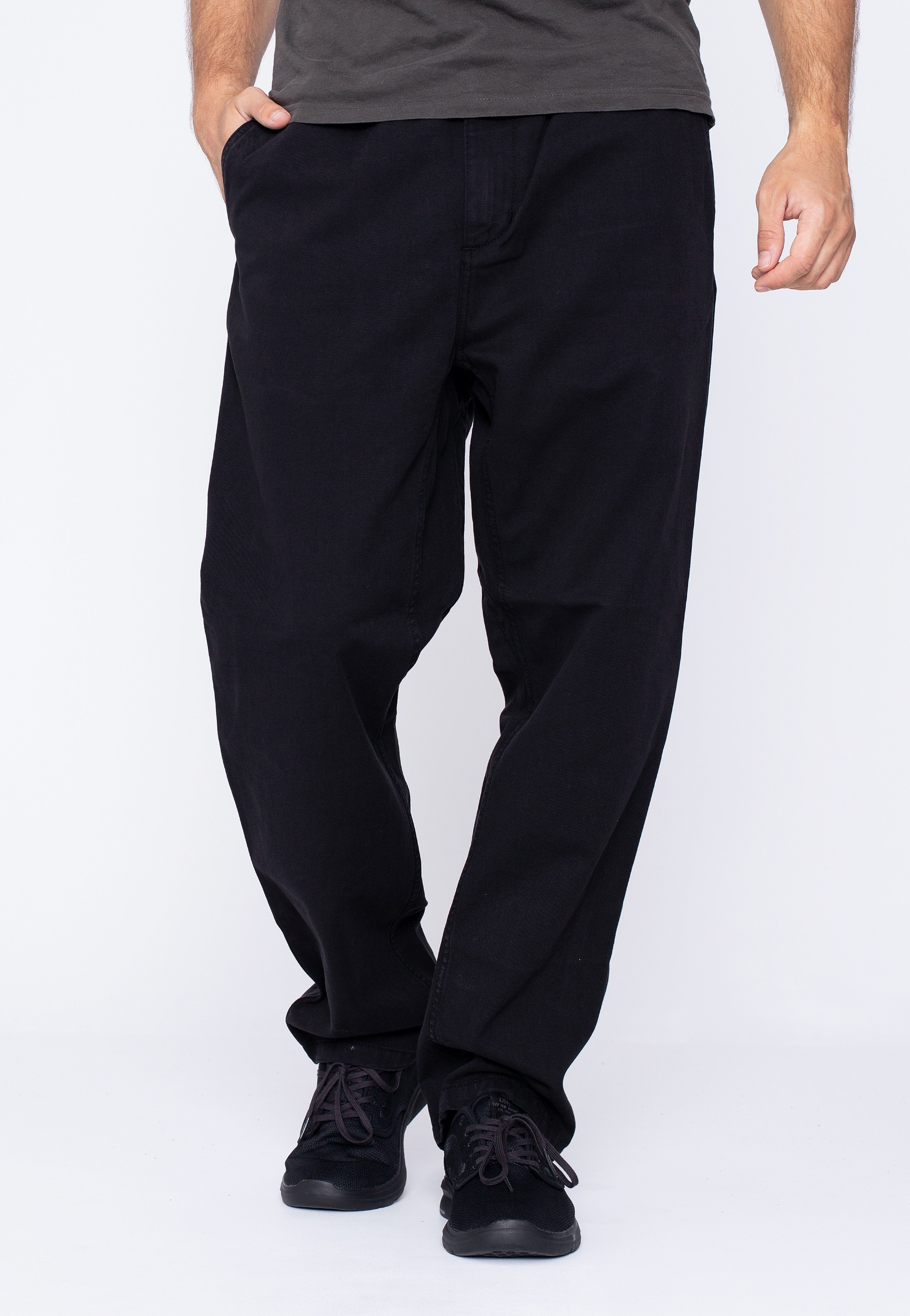 Carhartt WIP - Flint Black Garment Dyed - Pants | Men-Image