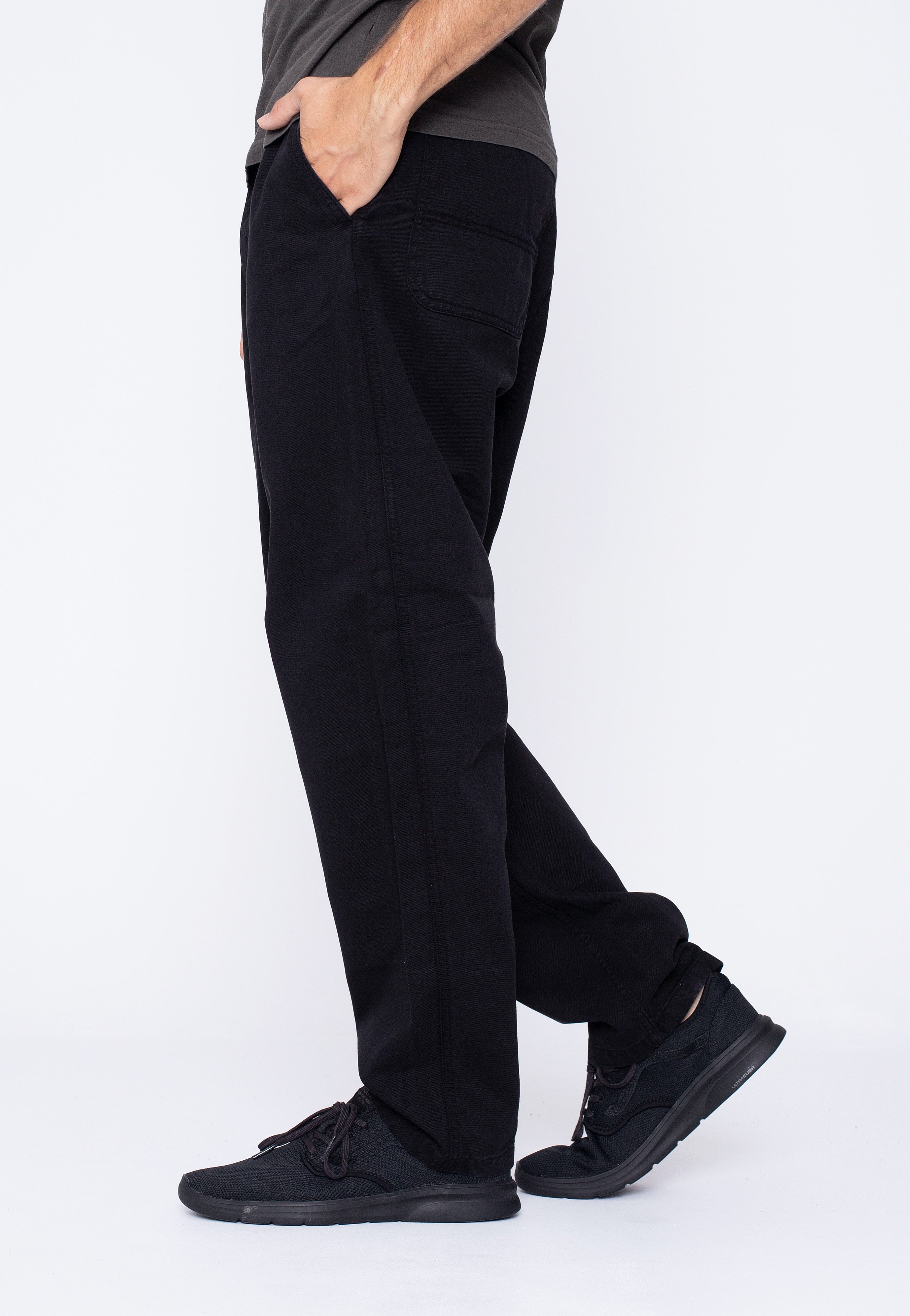 Carhartt WIP - Flint Black Garment Dyed - Pants | Men-Image