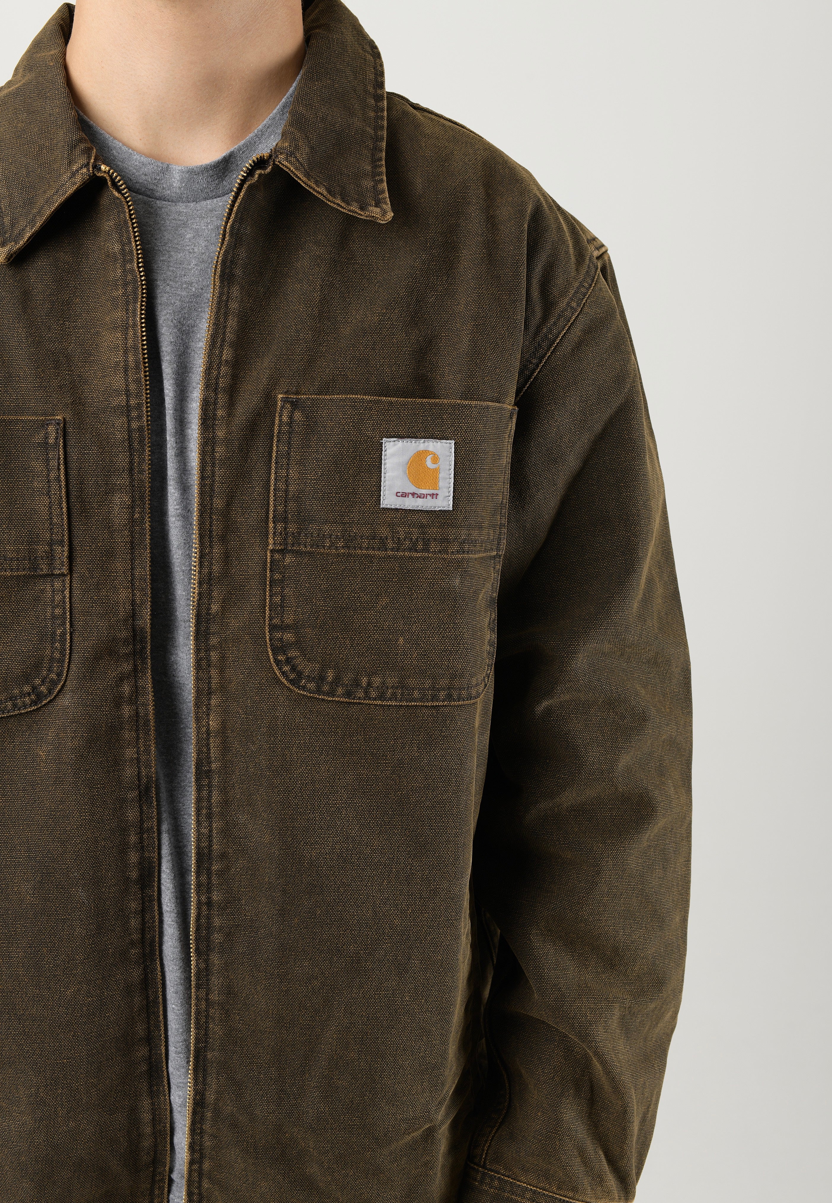 Carhartt WIP - Garen Stone Washed Black/Deep H Brown - Jacket | Men-Image