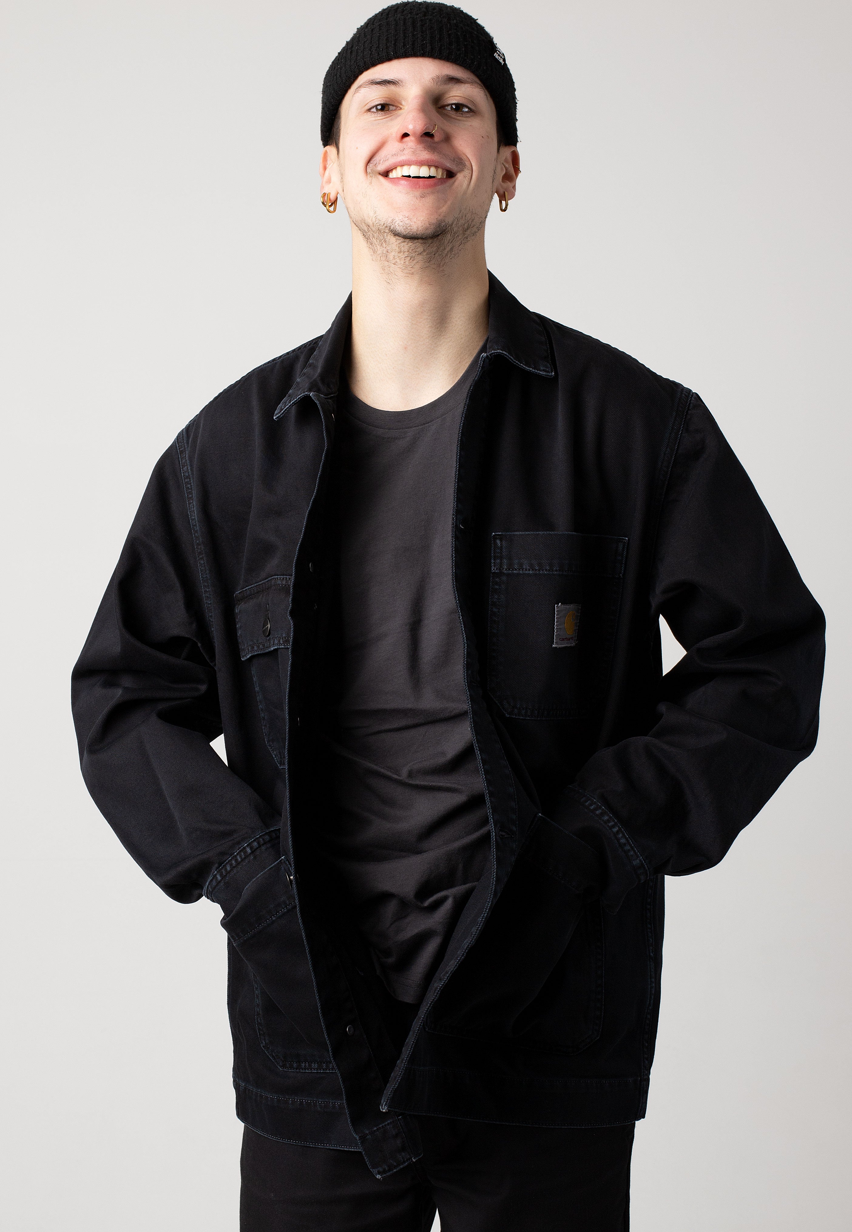 Carhartt WIP - Garrison Stone Dyed Black - Jacket | Men-Image