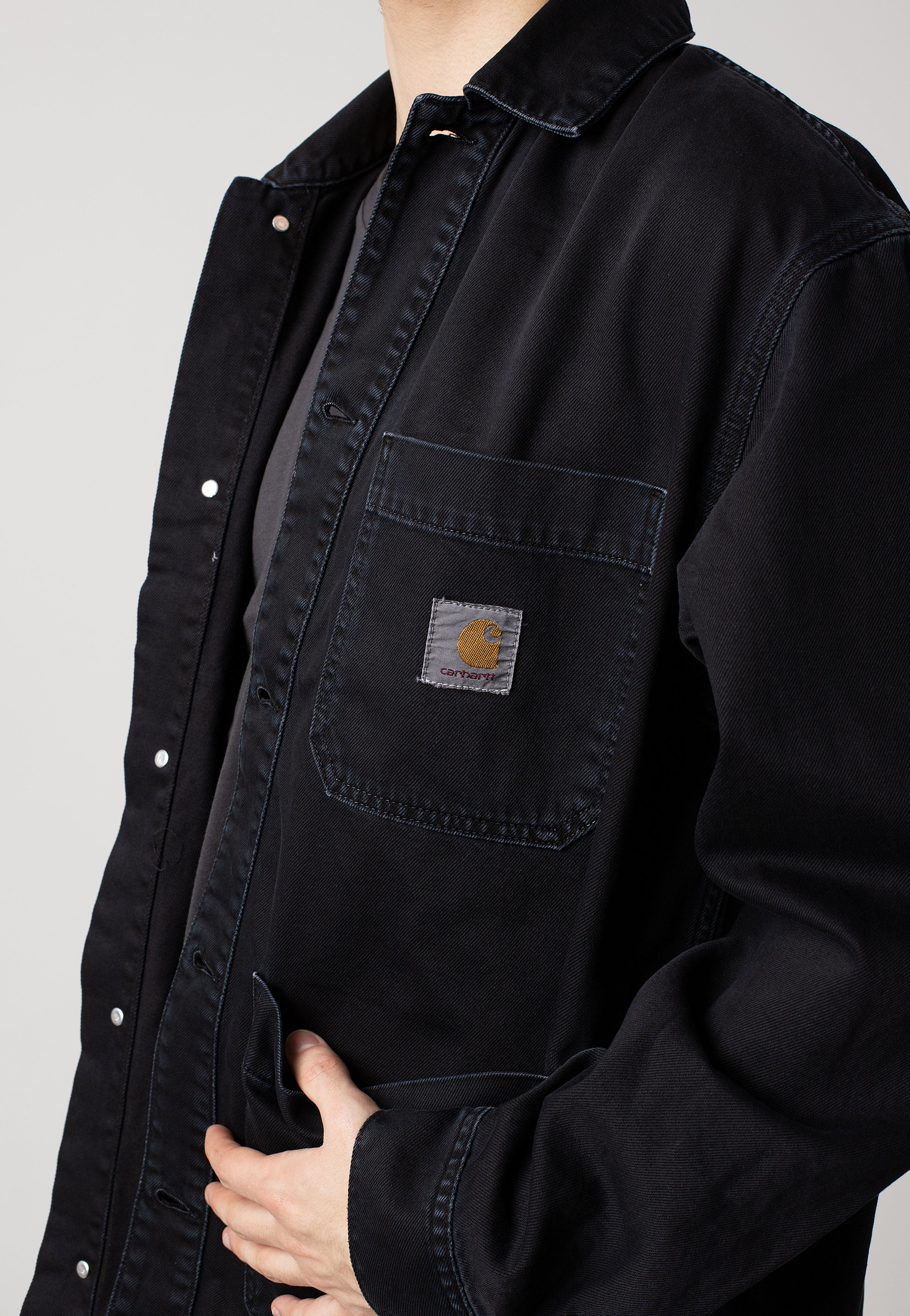 Carhartt WIP - Garrison Stone Dyed Black - Jacket | Men-Image