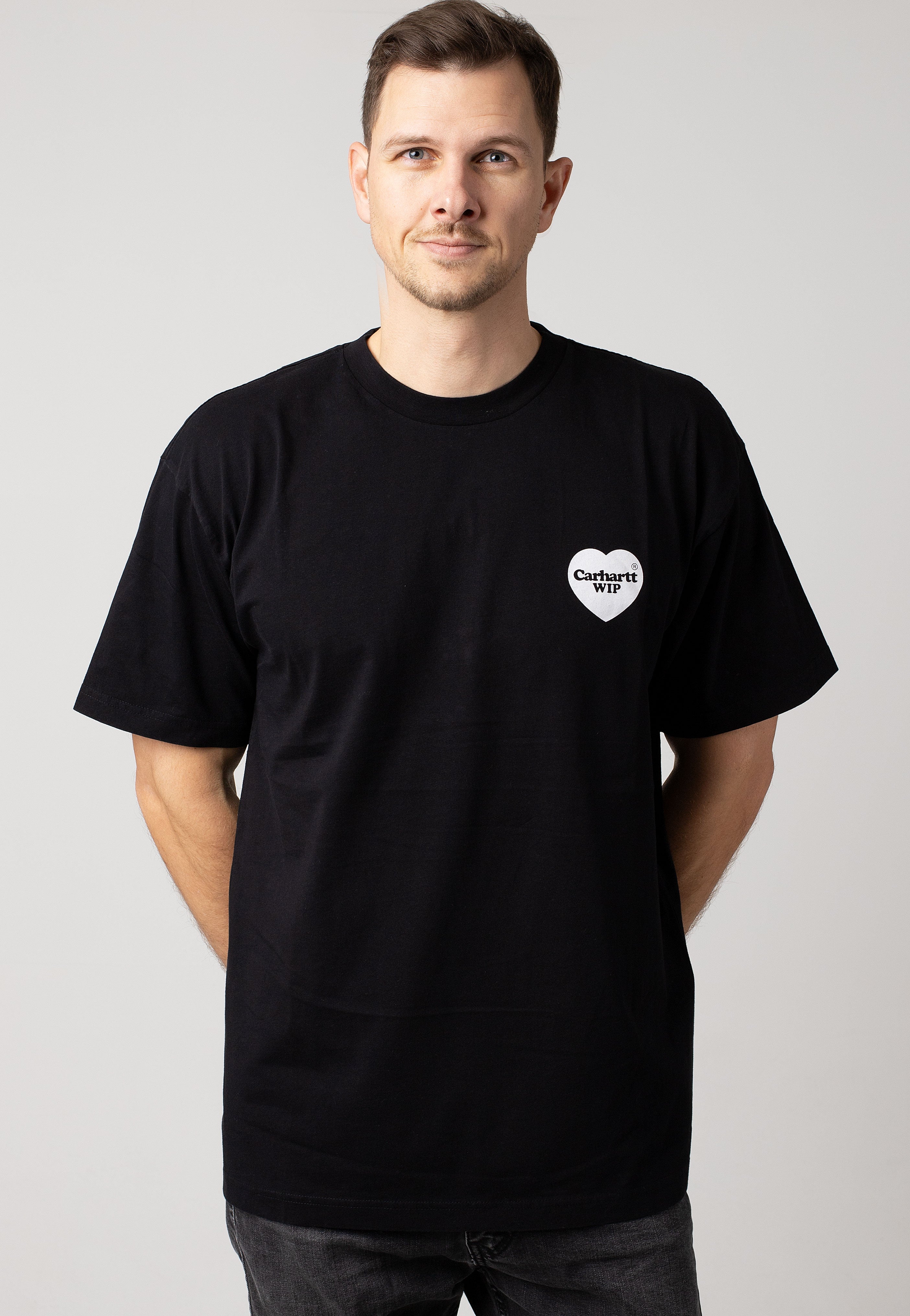 Carhartt WIP - Heart Bandana Stone Washed Black/White - T-Shirt | Men-Image