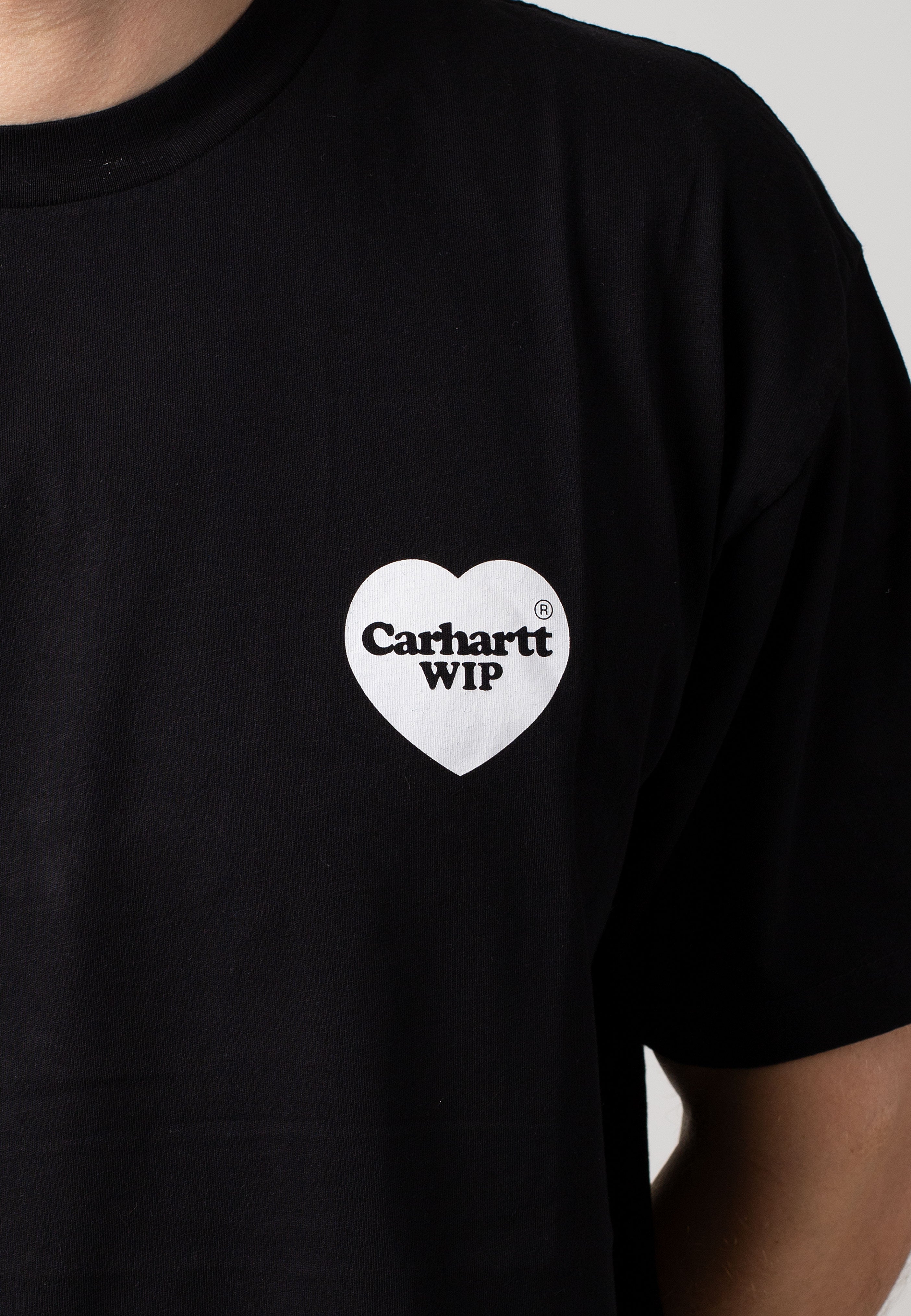 Carhartt WIP - Heart Bandana Stone Washed Black/White - T-Shirt | Men-Image