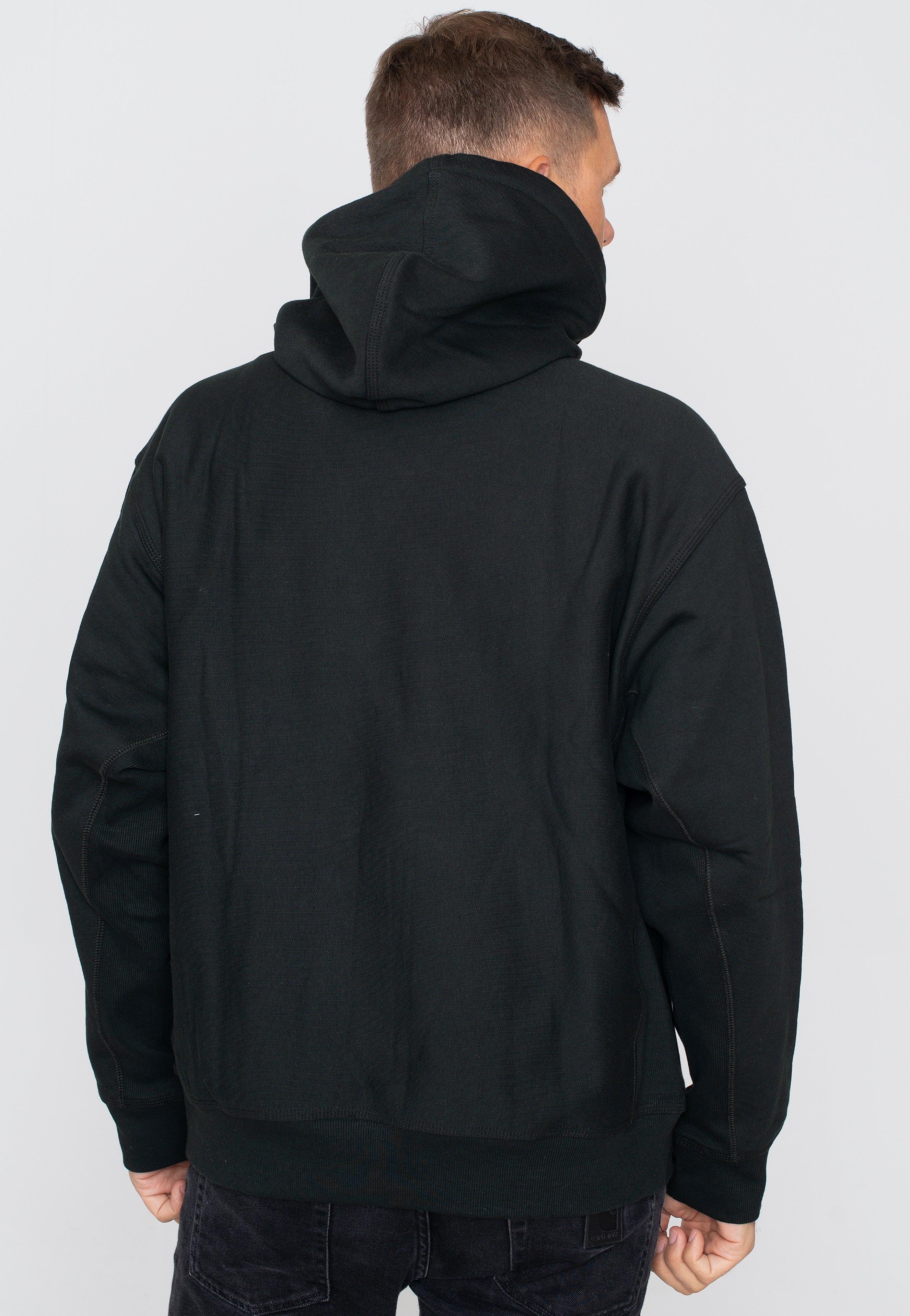 Carhartt WIP - Hooded American Script Dark Cedar - Hoodie | Men-Image