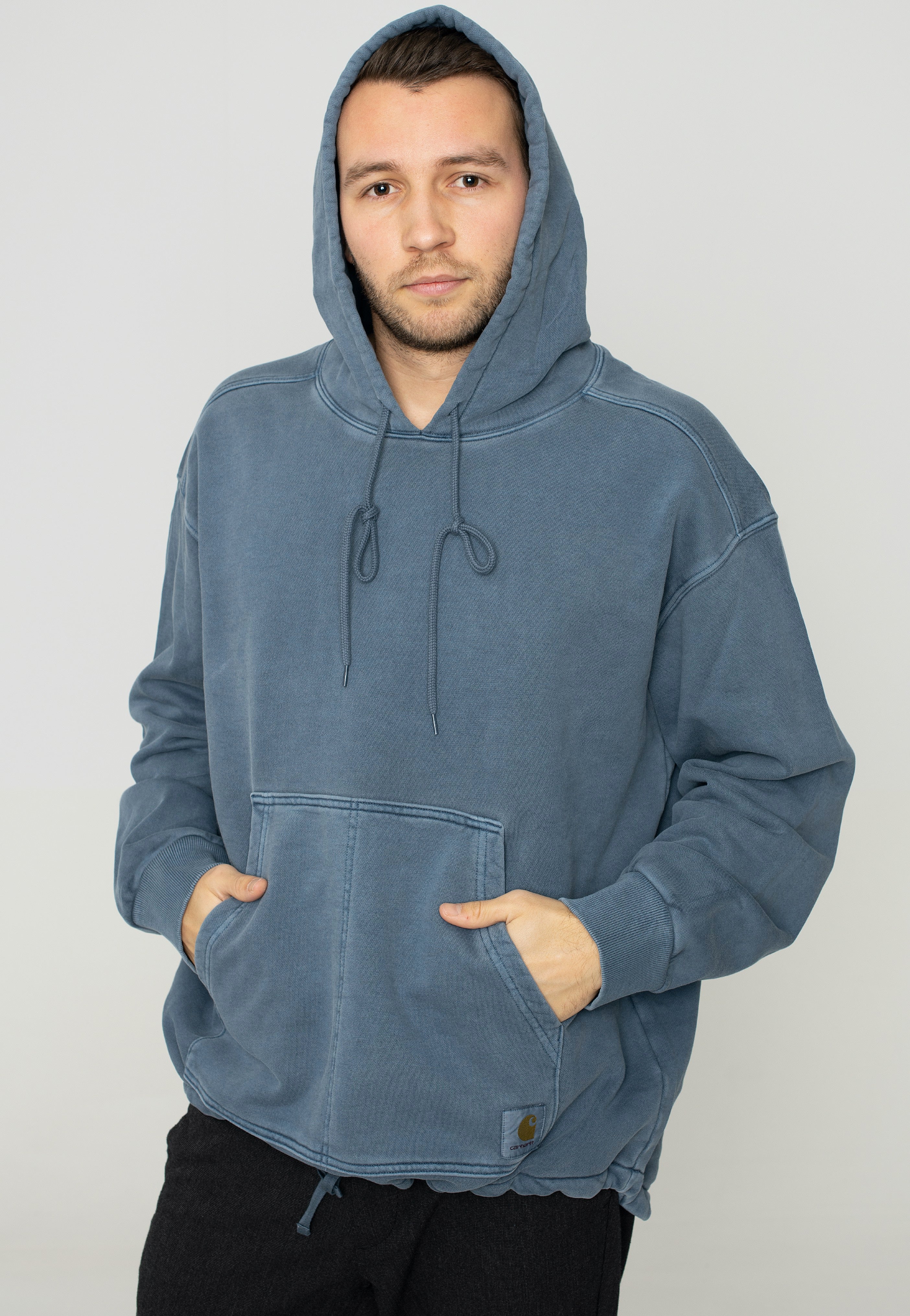 Carhartt WIP - Hooded Arling Garment Dyed Storm Blue - Hoodie | Men-Image