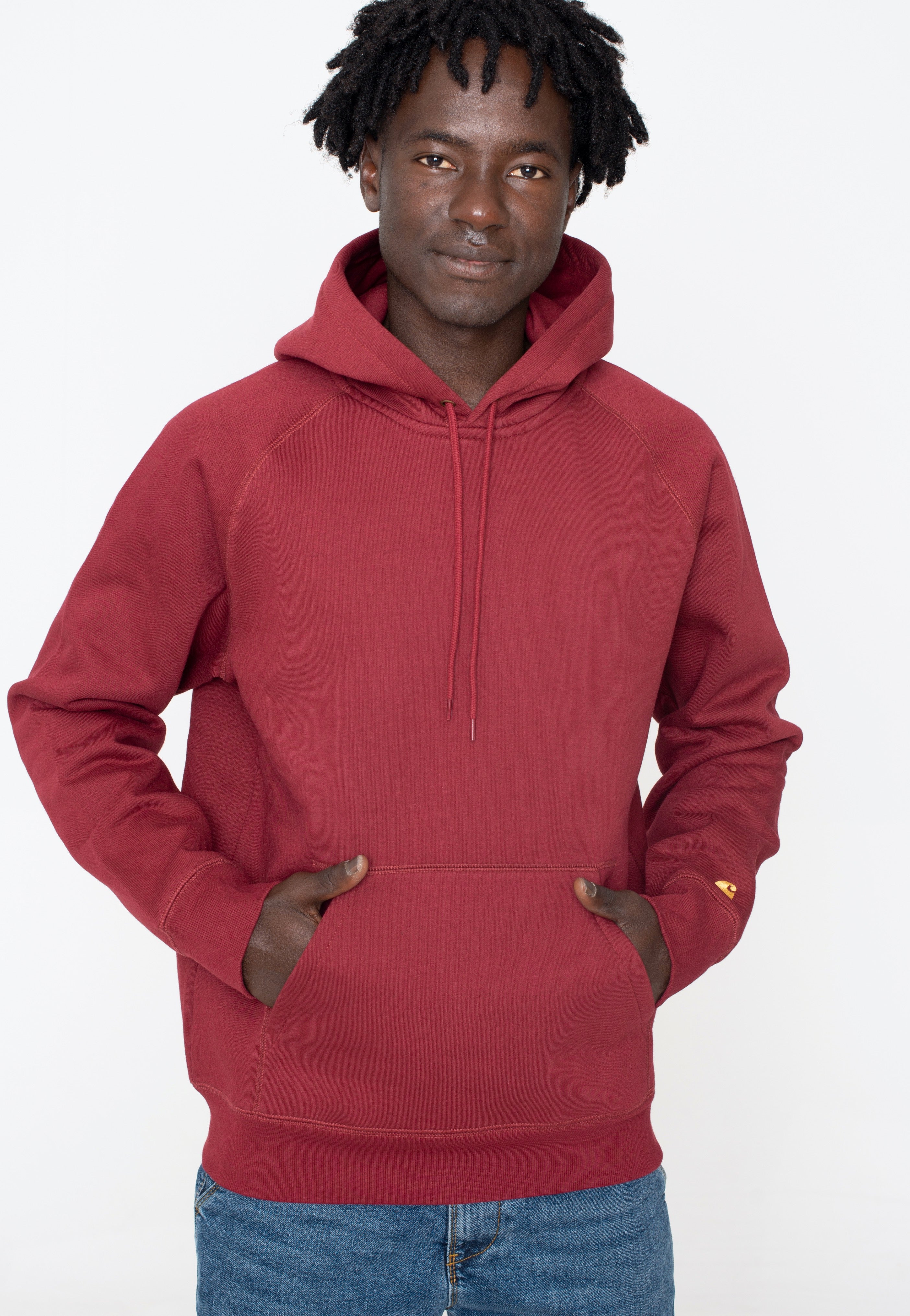 Carhartt WIP - Hooded Chase Corvina/Gold - Hoodie | Men-Image