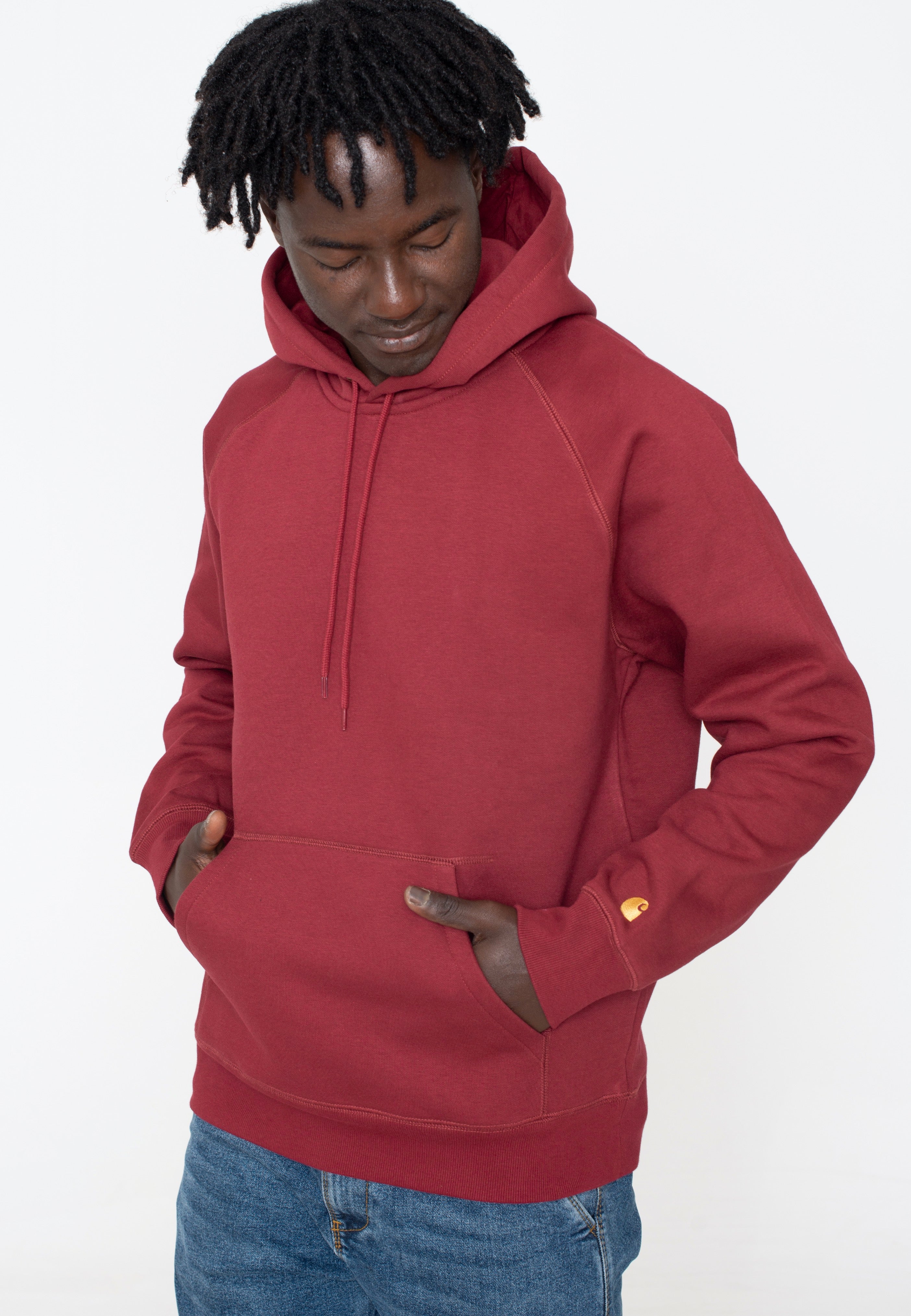 Carhartt WIP - Hooded Chase Corvina/Gold - Hoodie | Men-Image