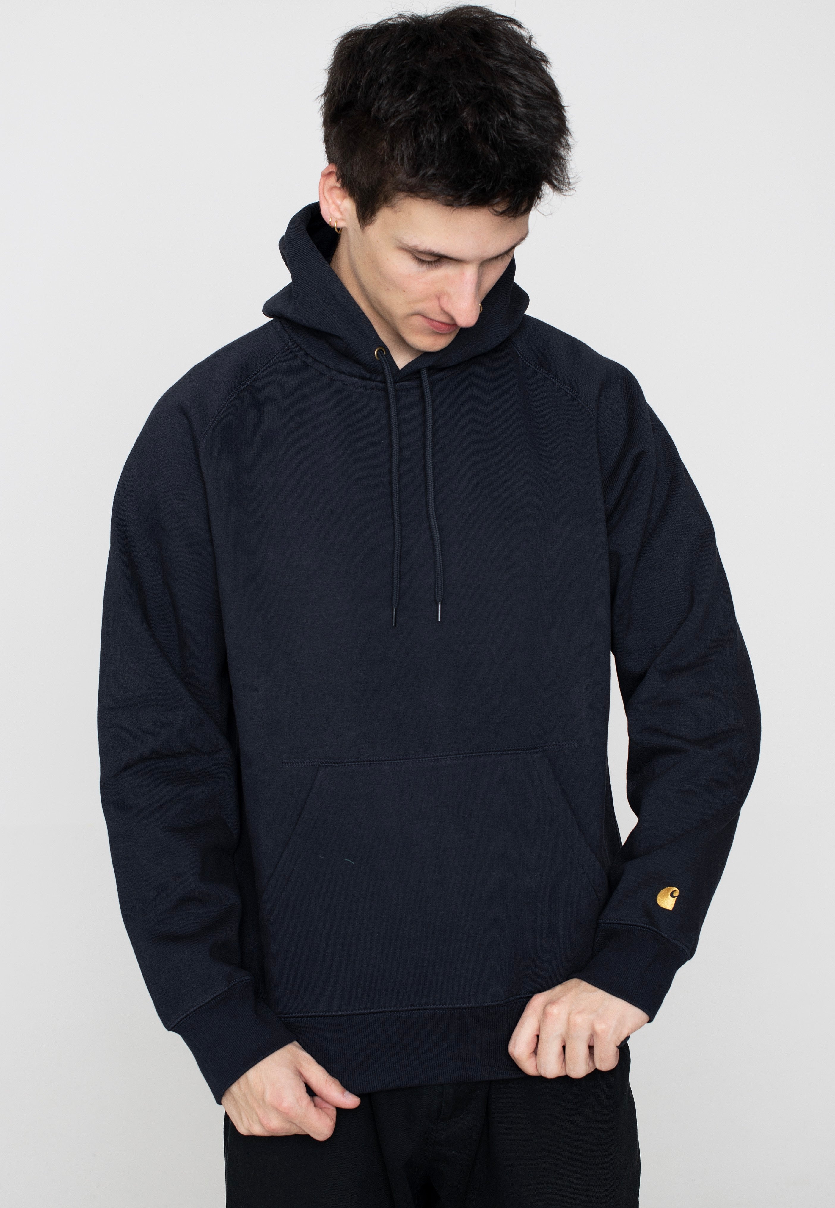 Carhartt WIP - Hooded Chase Dark Navy/Gold - Hoodie | Men-Image