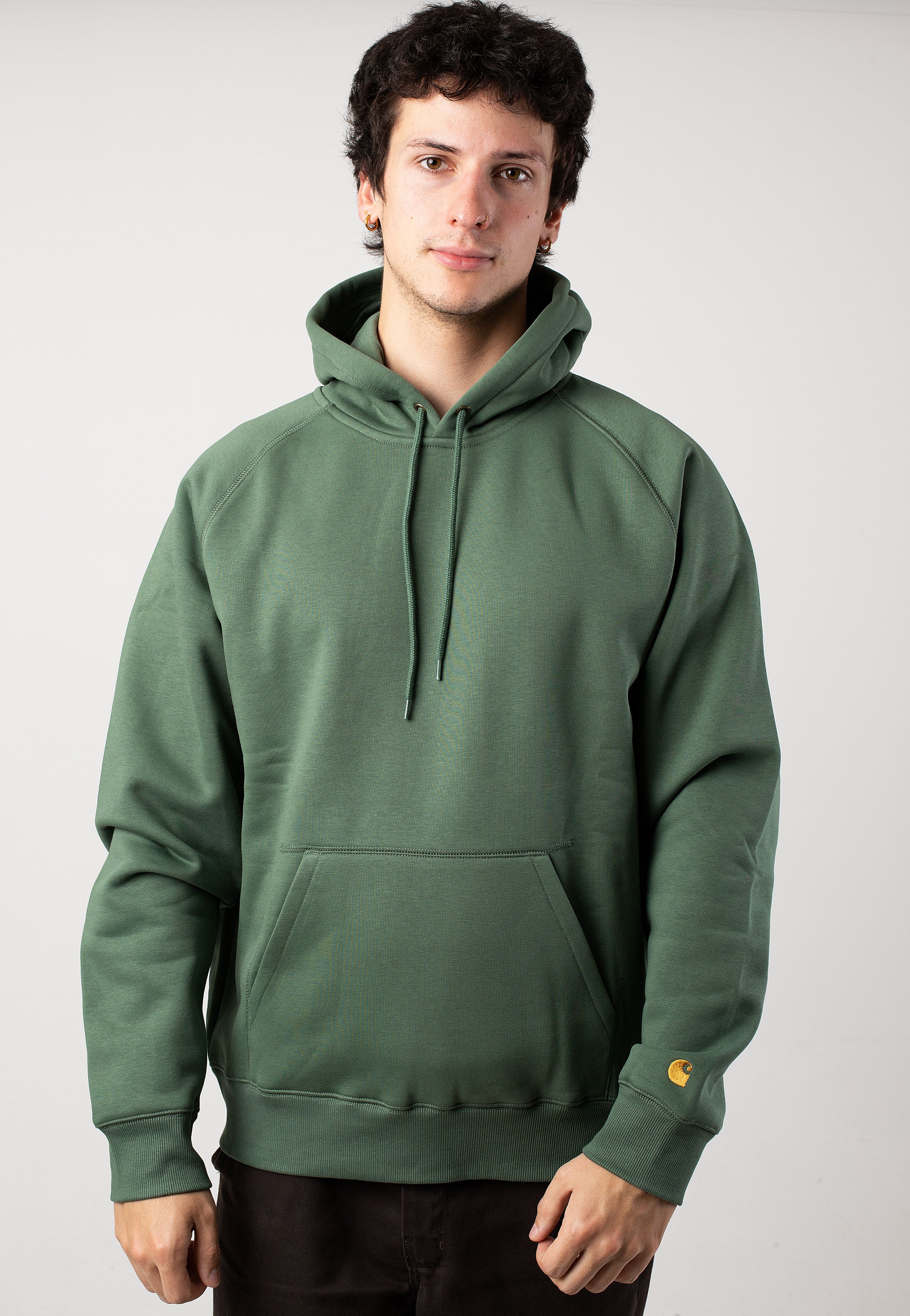 Carhartt WIP - Hooded Chase Duck Green/Gold - Hoodie | Men-Image