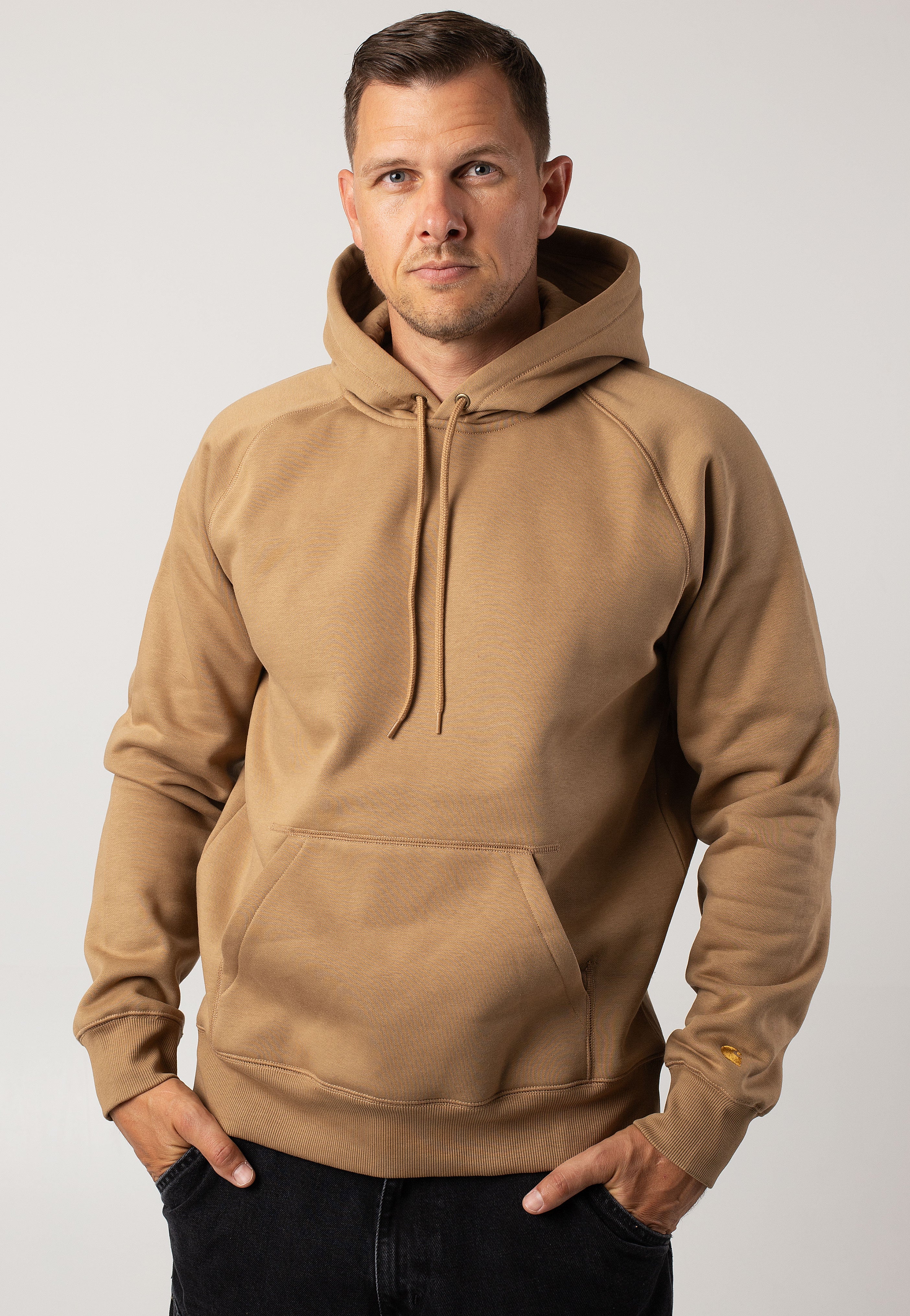 Carhartt WIP - Hooded Chase Peanut/Gold - Hoodie | Men-Image