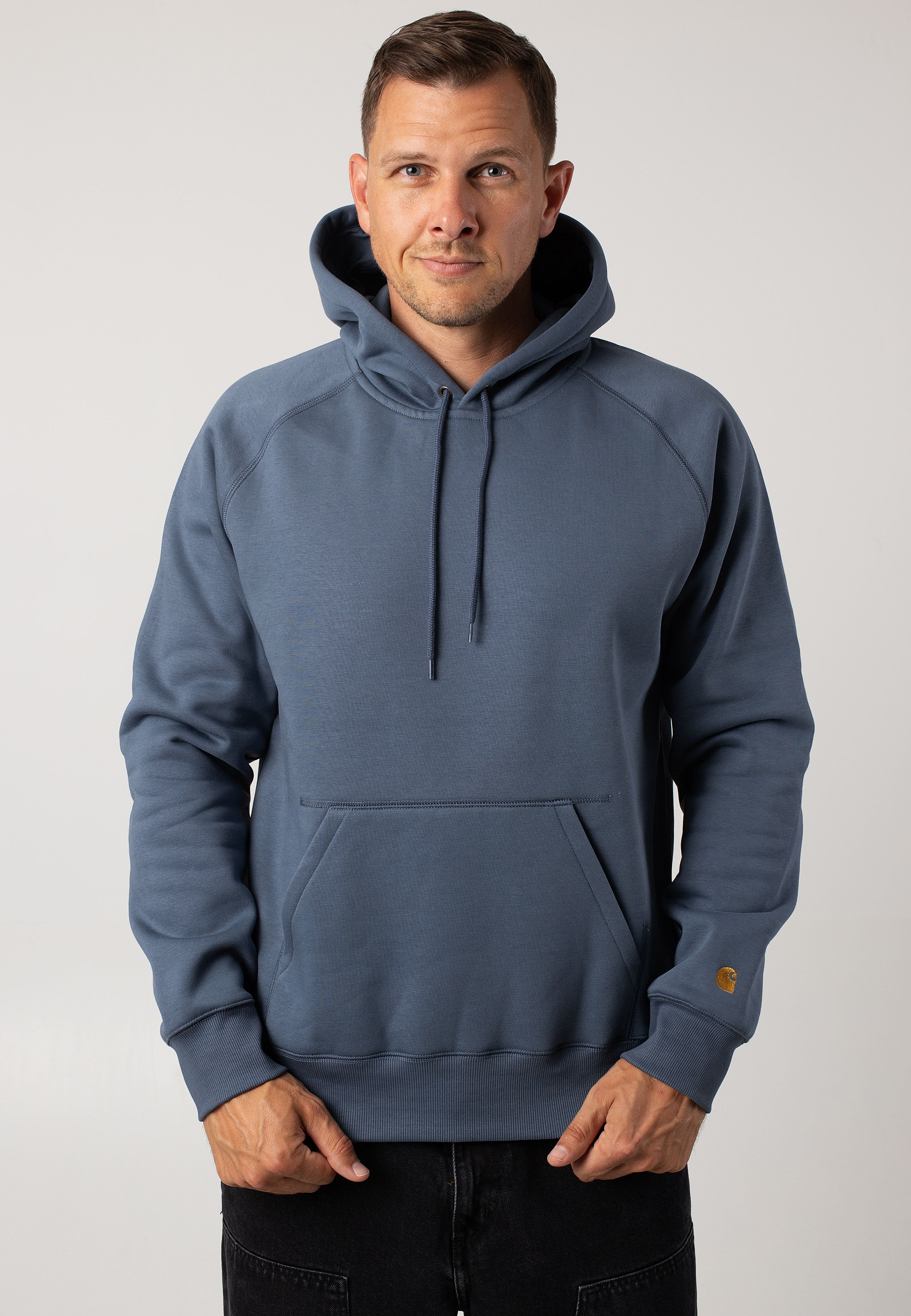 Carhartt WIP - Hooded Chase Positano/Gold - Hoodie | Men-Image