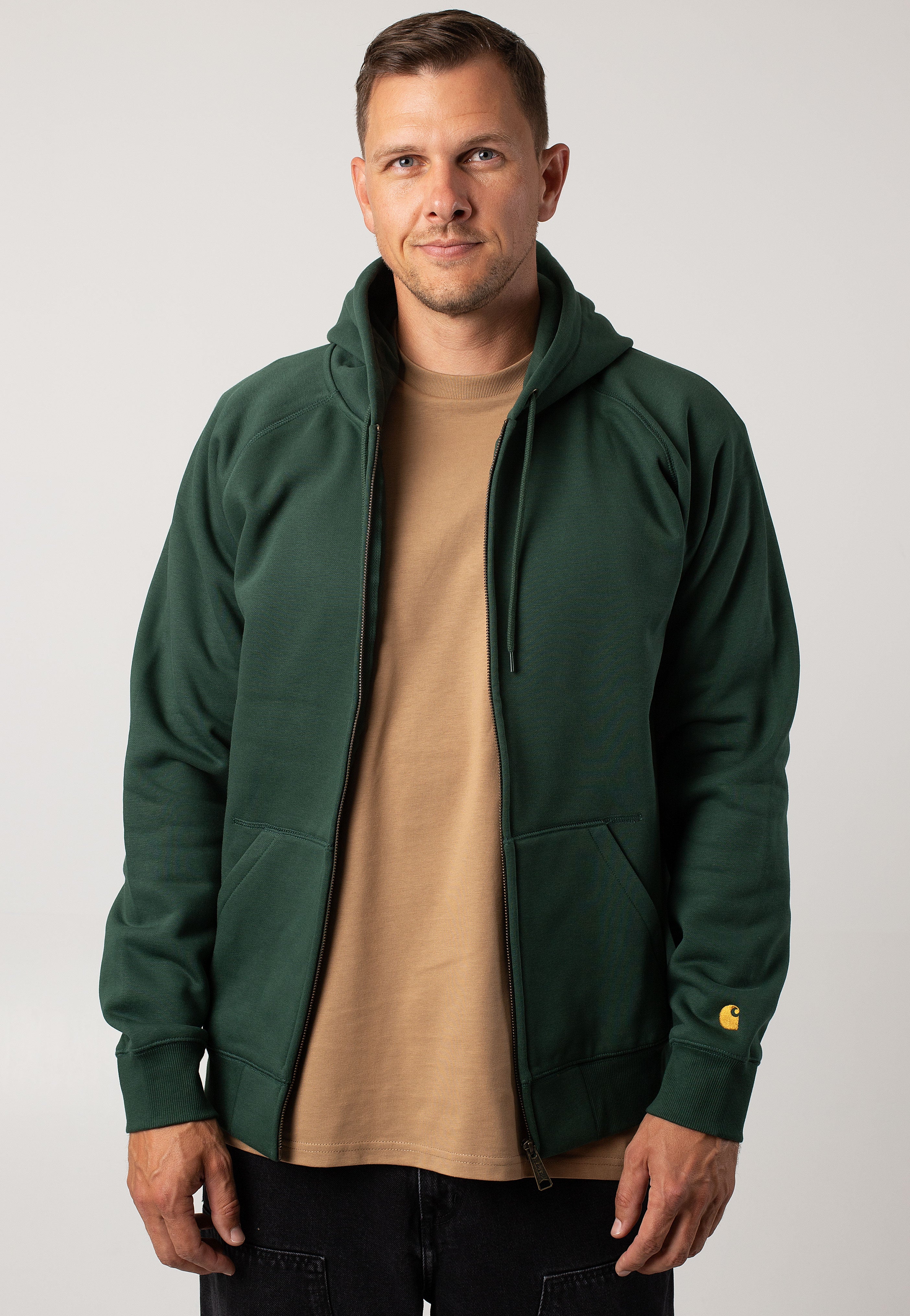 Carhartt WIP - Hooded Chase Sycamore Tree/Gold - Zipper | Men-Image