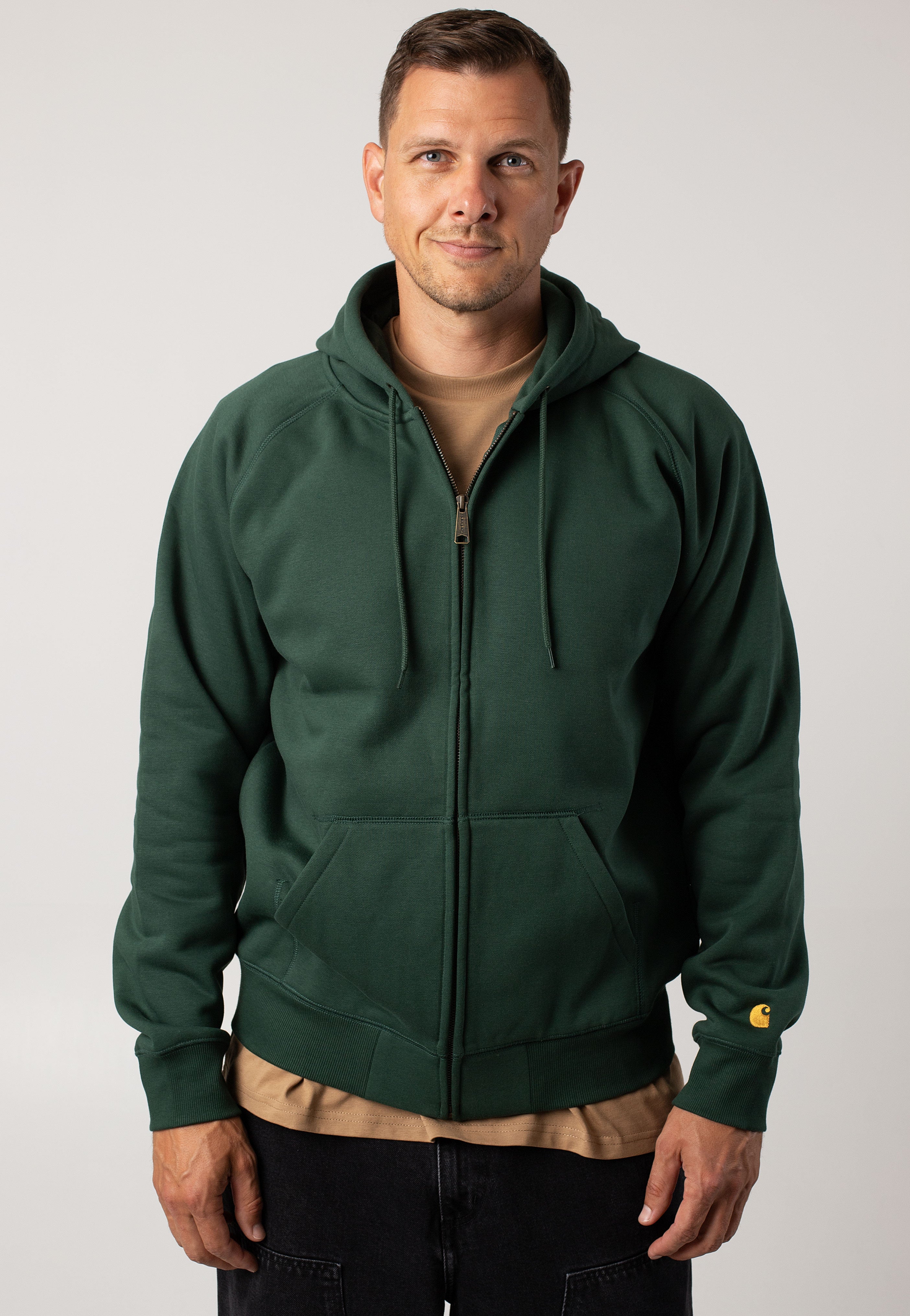 Carhartt WIP - Hooded Chase Sycamore Tree/Gold - Zipper | Men-Image