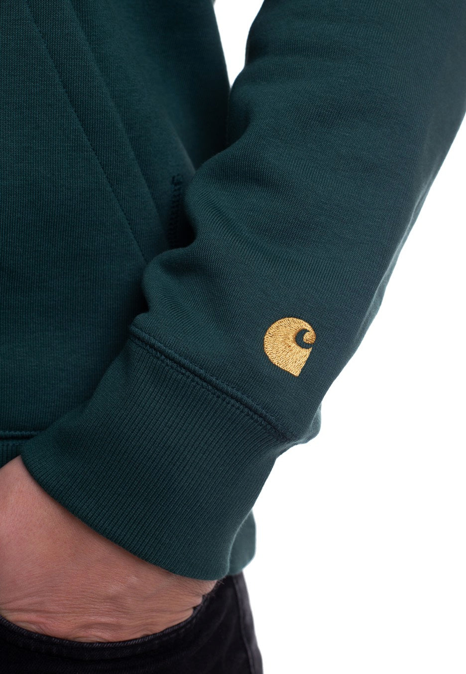 Carhartt WIP - Hooded Chase Treehouse/Gold - Hoodie | Men-Image