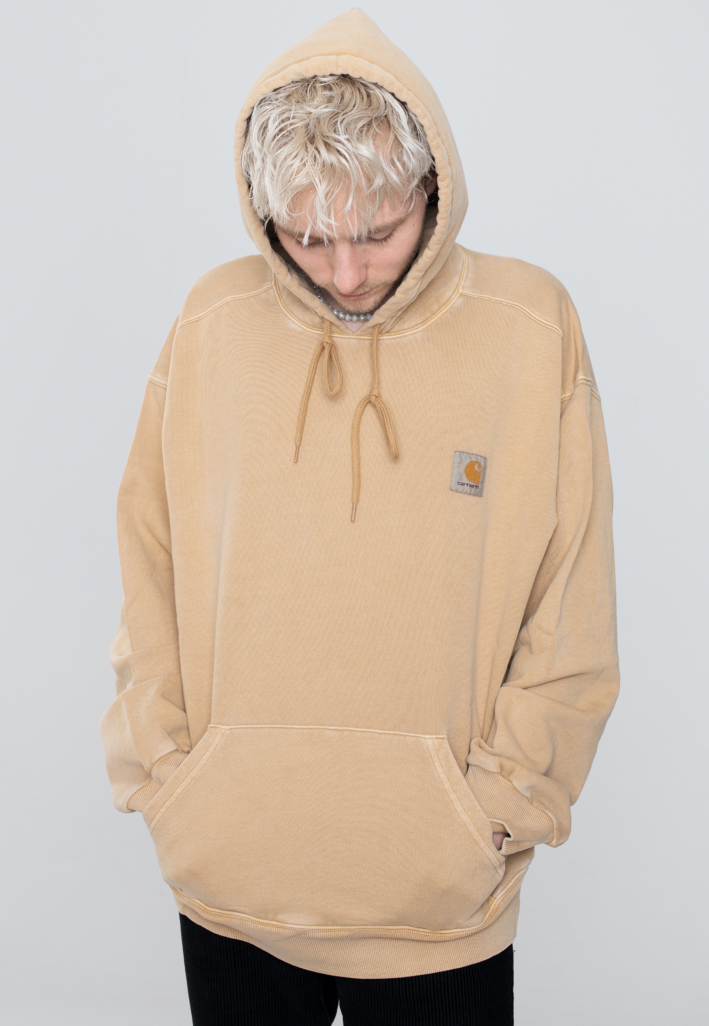 Carhartt WIP - Hooded Nelson Garment Dyed Dusty H Brown - Hoodie | Men-Image