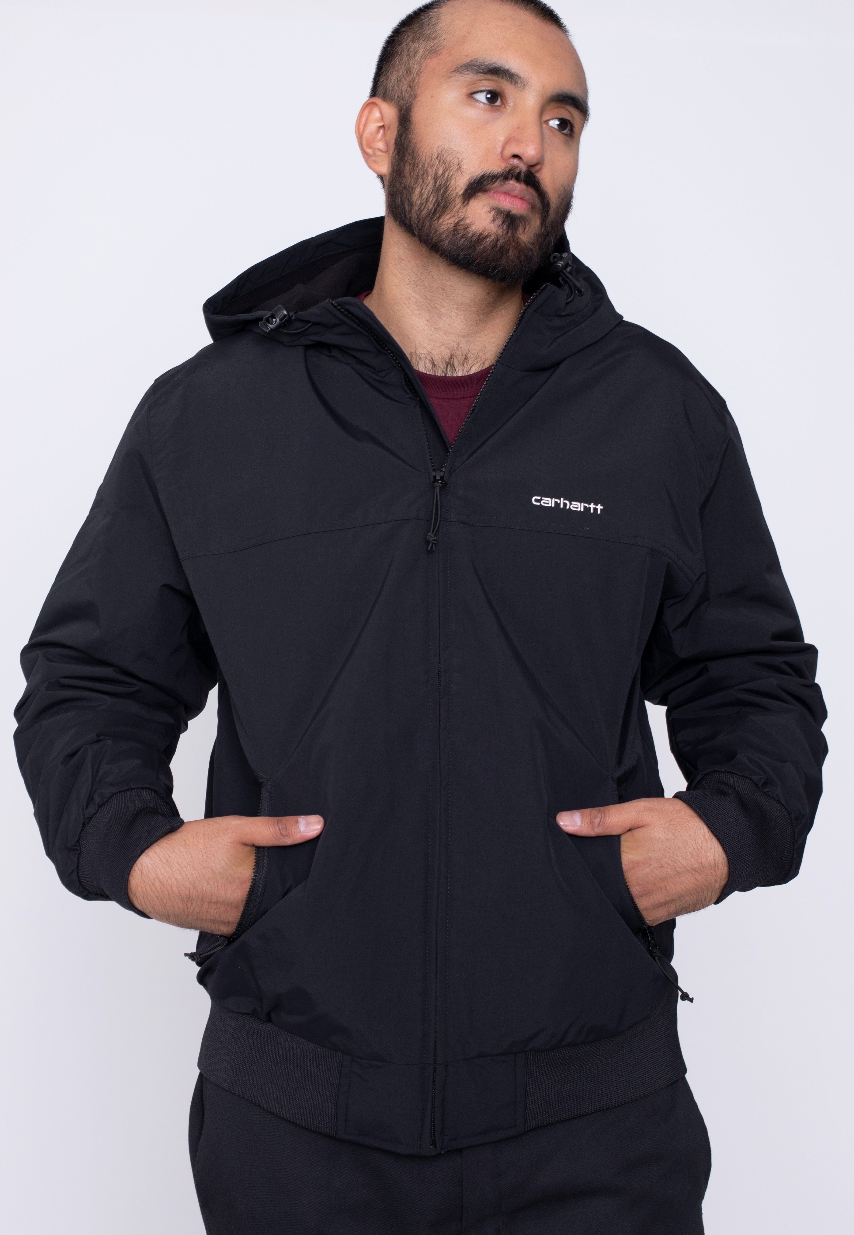 Carhartt WIP - Hooded Sail Black/White - Jacket | Men-Image