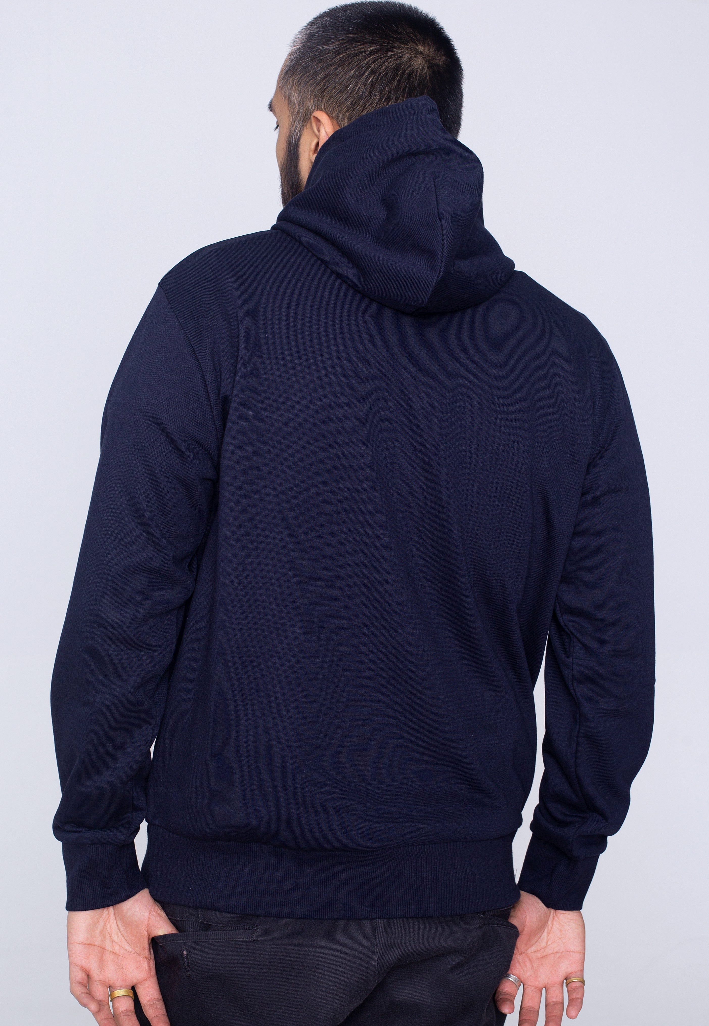 Carhartt WIP - Hooded Script Embroidery Sweat Dark Navy/White - Hoodie | Men-Image