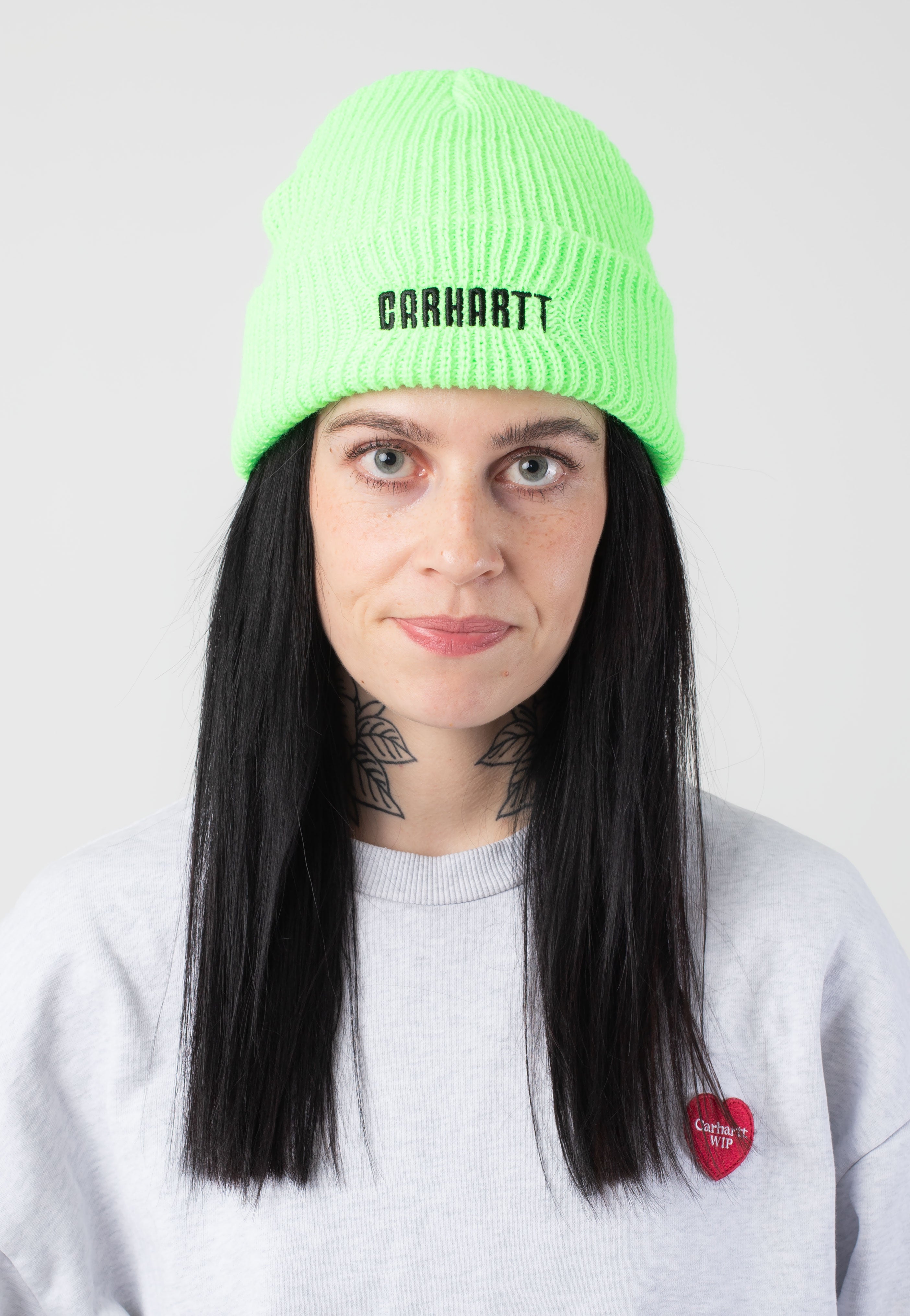 Carhartt WIP - Industry Lumo Green/Black - Beanie | Neutral-Image