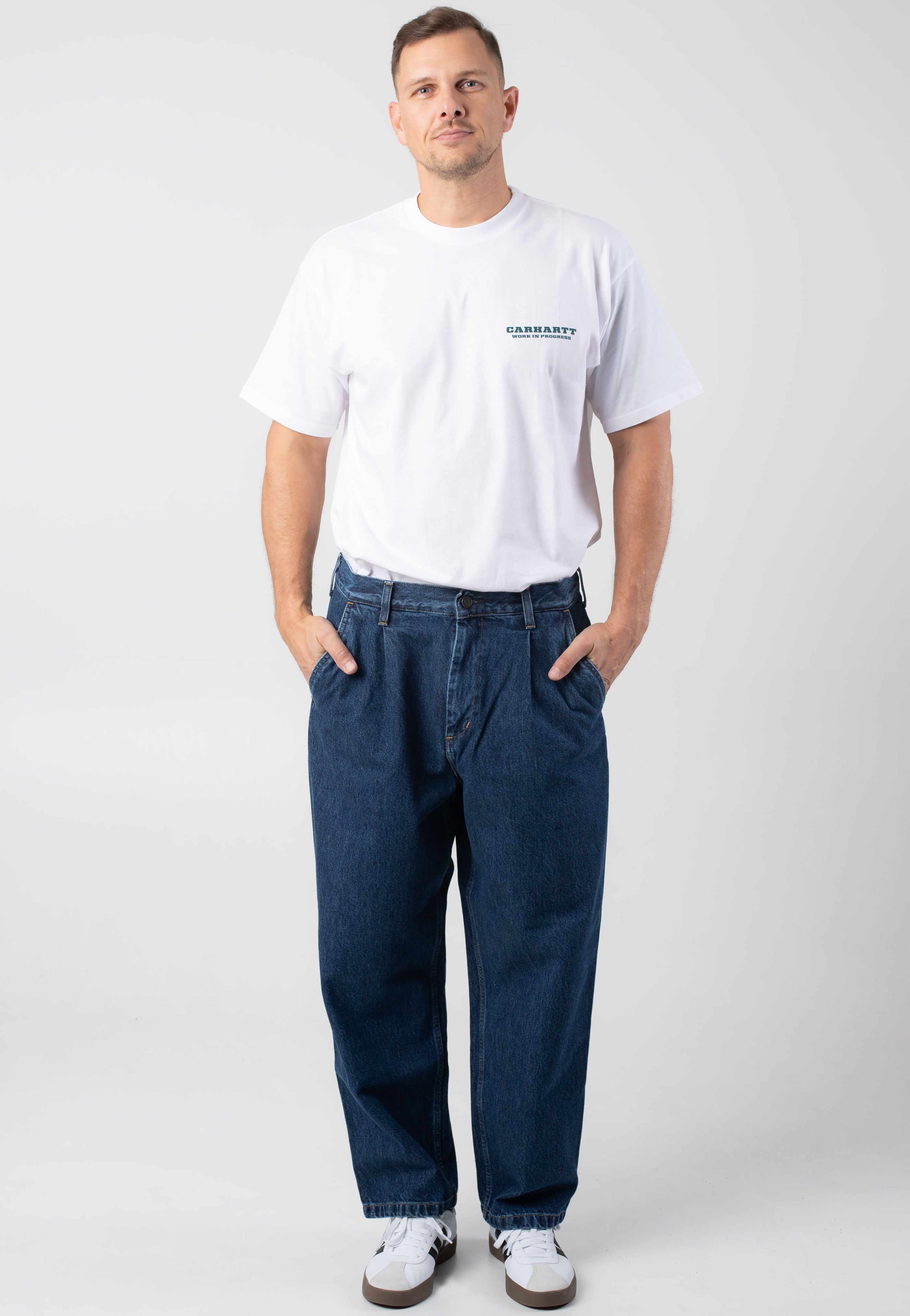 Carhartt WIP - Jace Stone Washed Blue - Pants | Men-Image