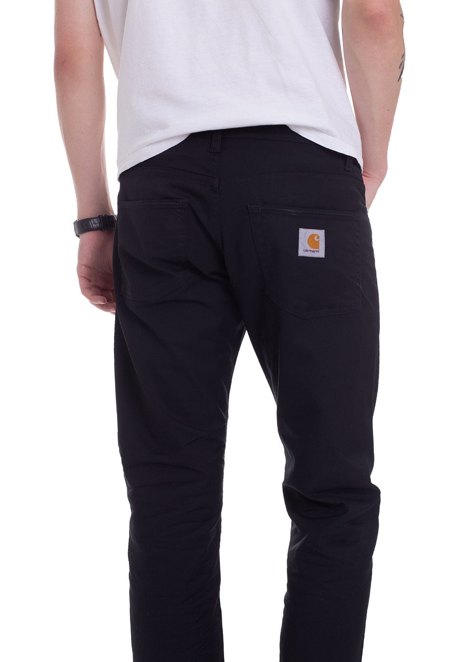 Carhartt WIP - Klondike Lamar Black Rinsed - Pants | Men-Image