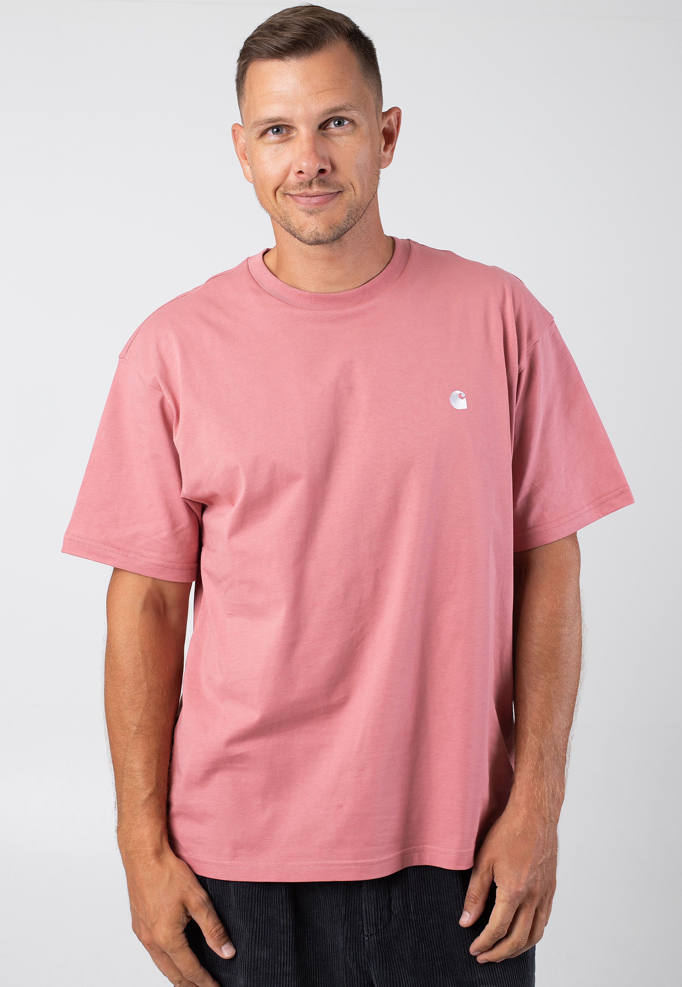 Carhartt WIP - Madison Dusty Rose / White - T-Shirt | Men-Image